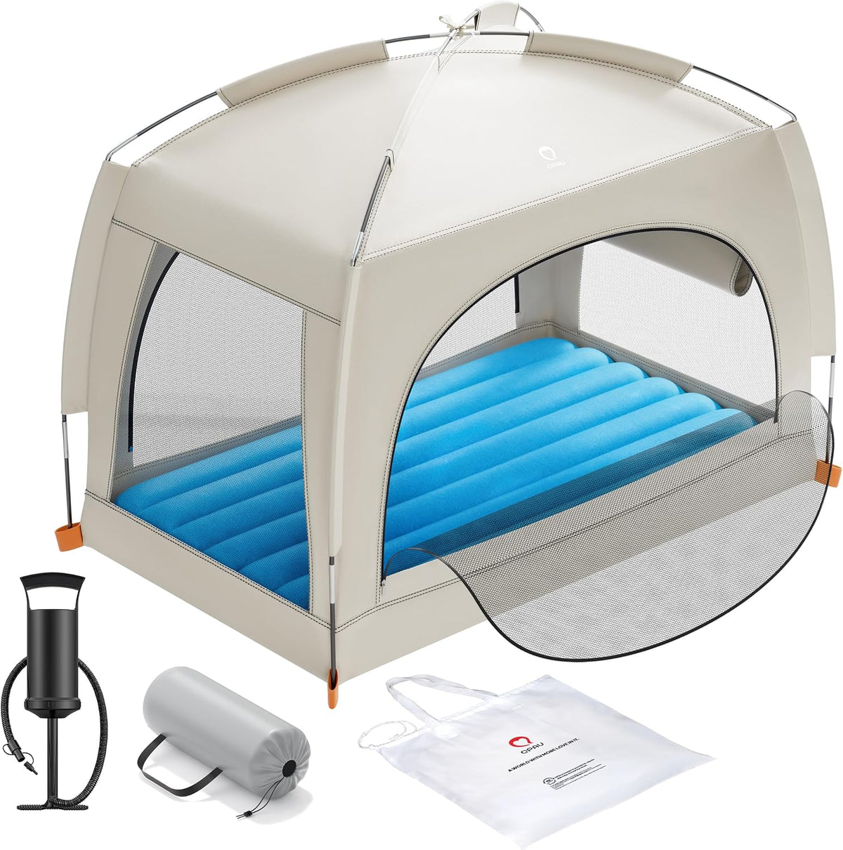 QPAU Cama inflable de viaje para niños pequeños con tienda de campa...