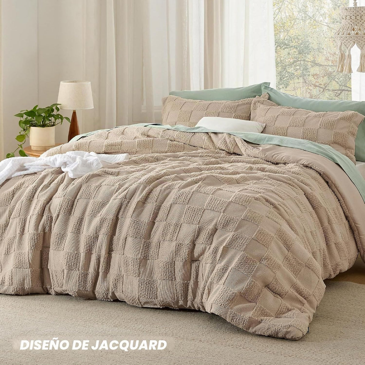 Bedsure - Juego de edredón de tamaño individual\/individual XL, rop...