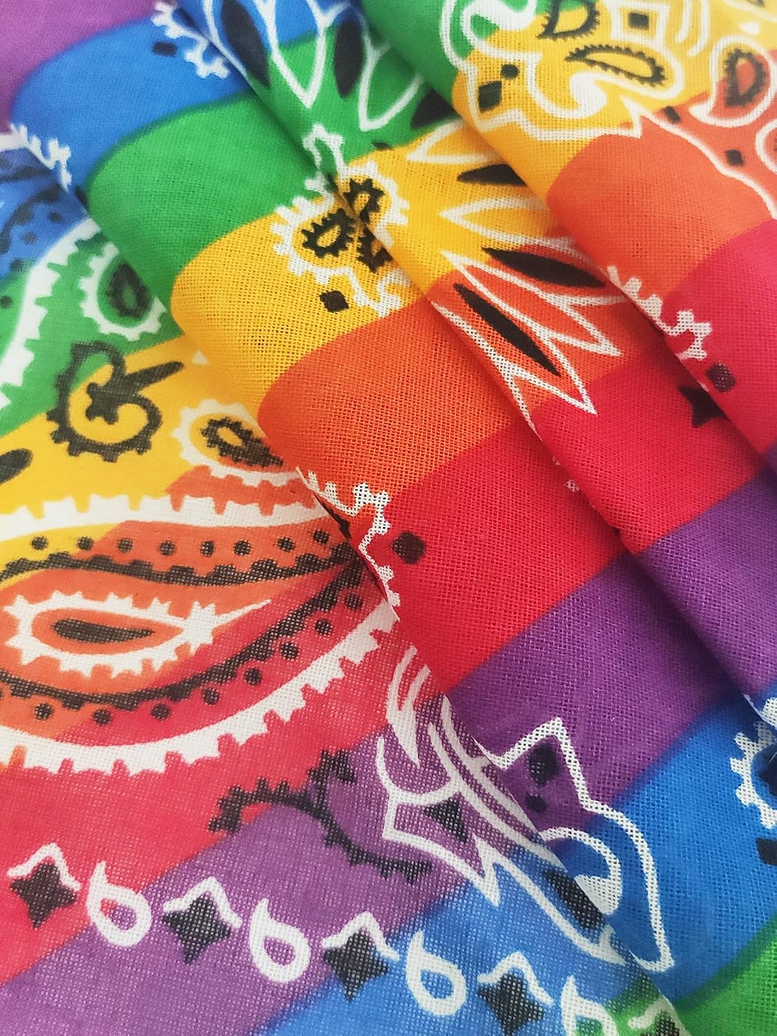 Aflyu 6 unidades Rainbow Pride Bandana Orgullo Gay LGBTQ Bandana Di...