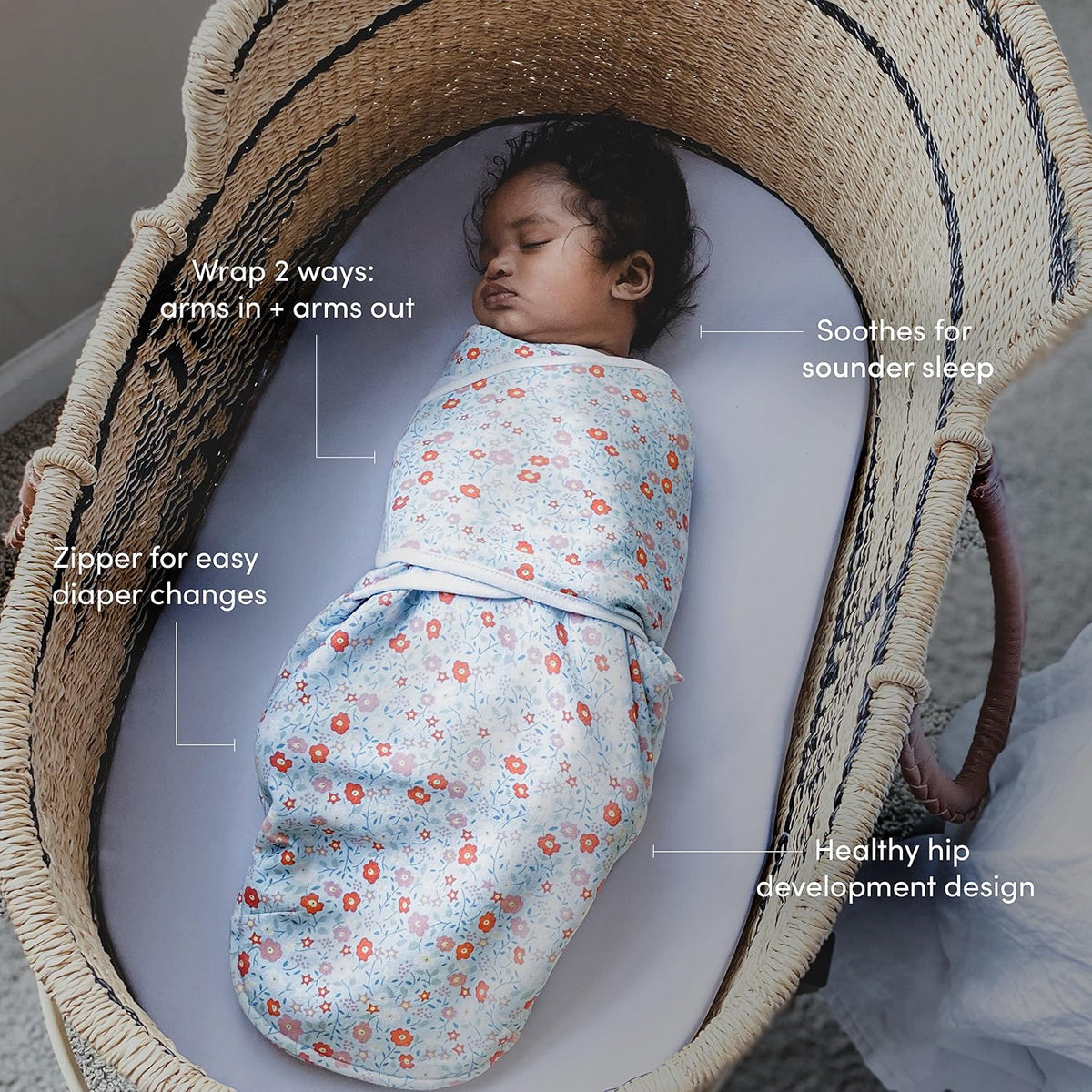 aden + anais Essentials - Manta para envolver fácilmente al recién...