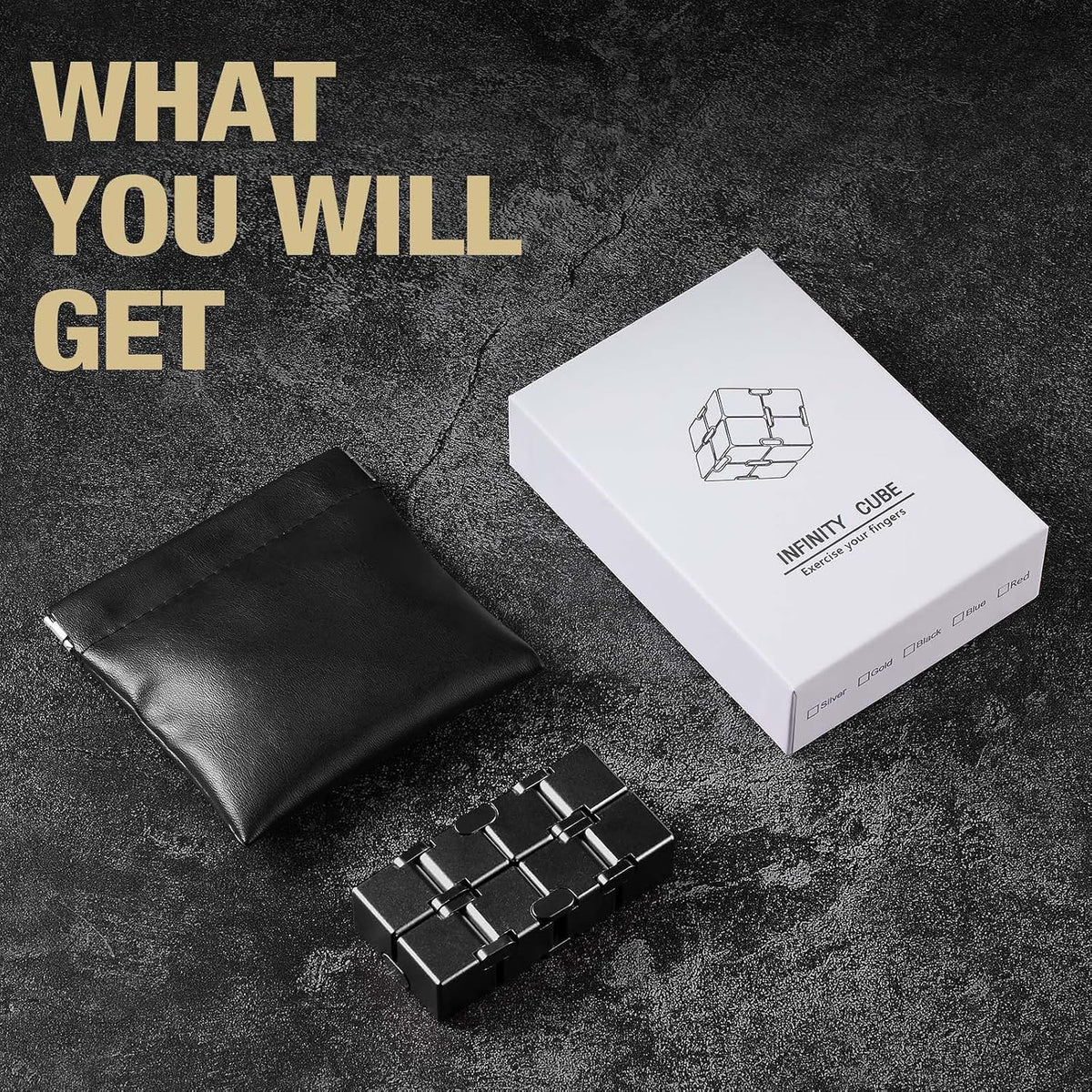 Cubo infinito de metal para adultos, juguete genial para el hogar,...