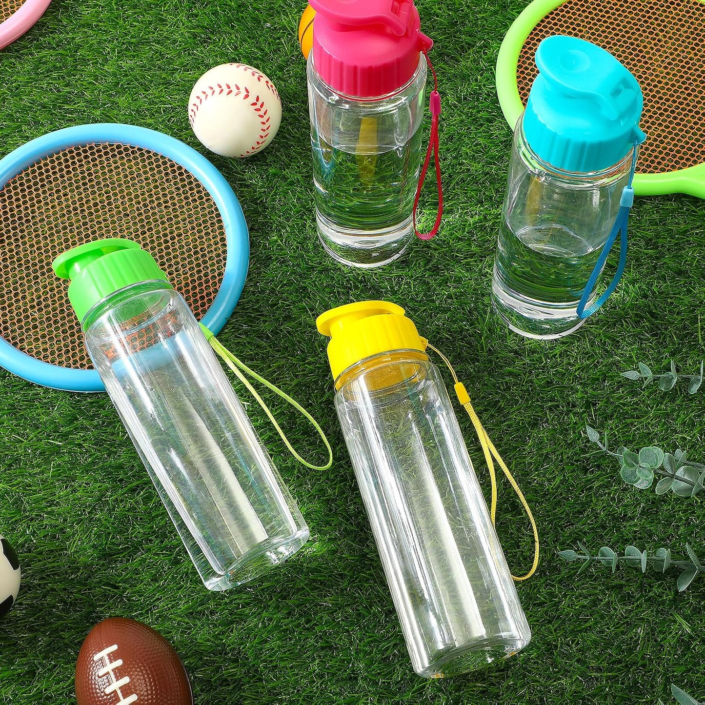 Mifoci 40 botellas de agua de plástico a granel para niños y adulto...