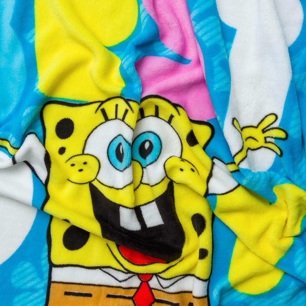 Silver Buffalo Bob Esponja, manta de forro polar, 45 x 60 pulgadas...