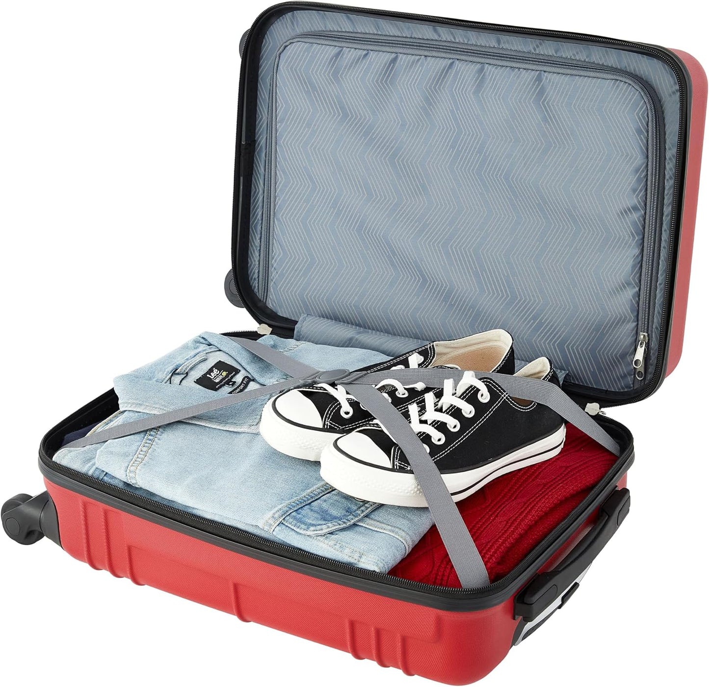 Travelers Club Equipaje de mano Richmond Spinner de 22", Rojo, Equi...