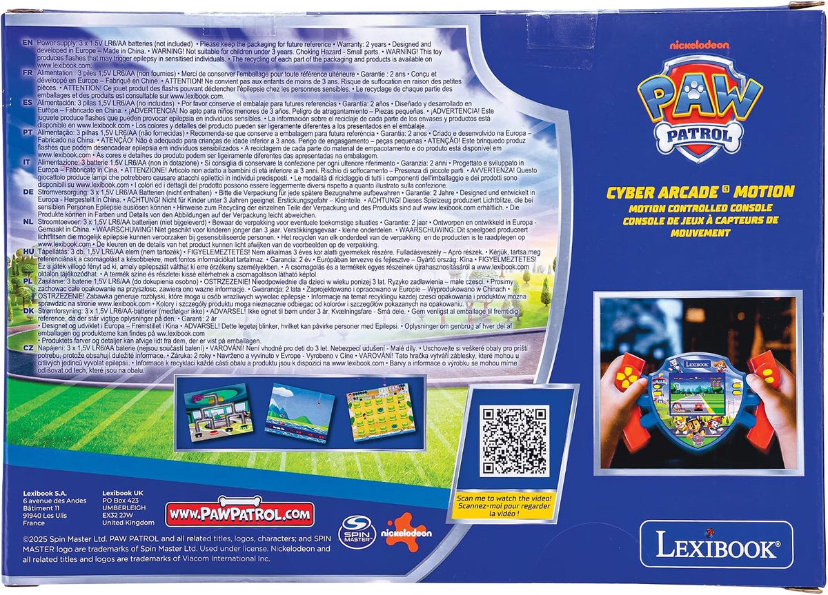 Lexibook, Consola Paw Patrol Cyber Arcade Motion® con control de ge...
