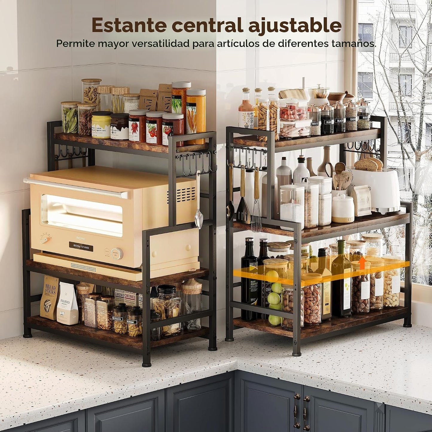 Organizador Grande de Encimera de Cocina de 23.6"W, Organizador...