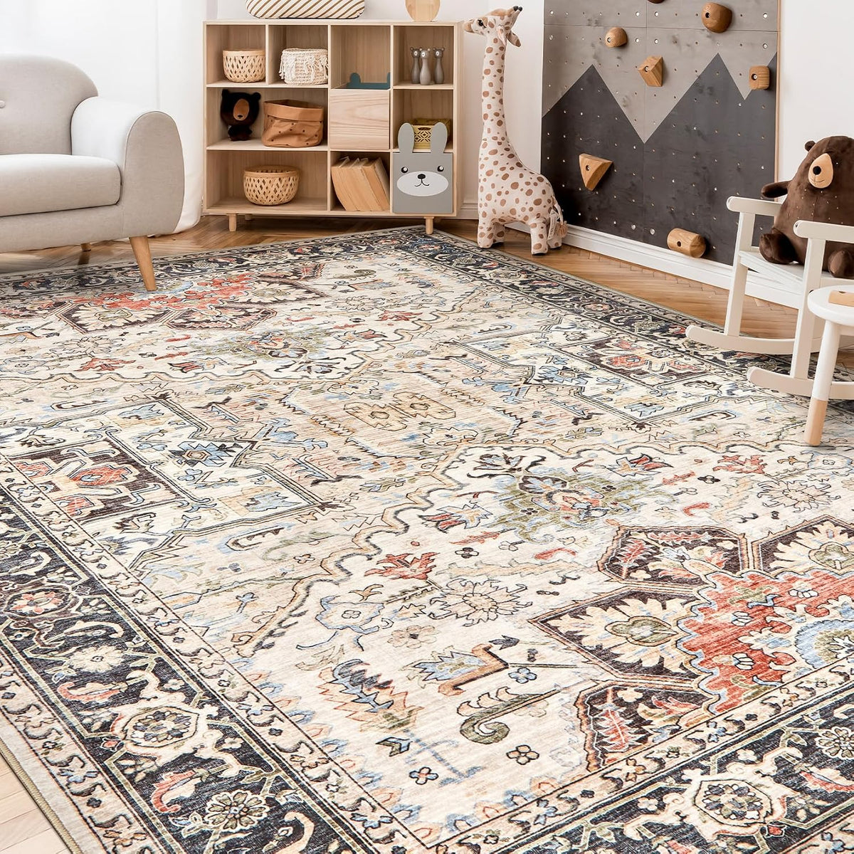 homewill Alfombra de Área para Sala de Estar - 6x9 Suave Lavable a...