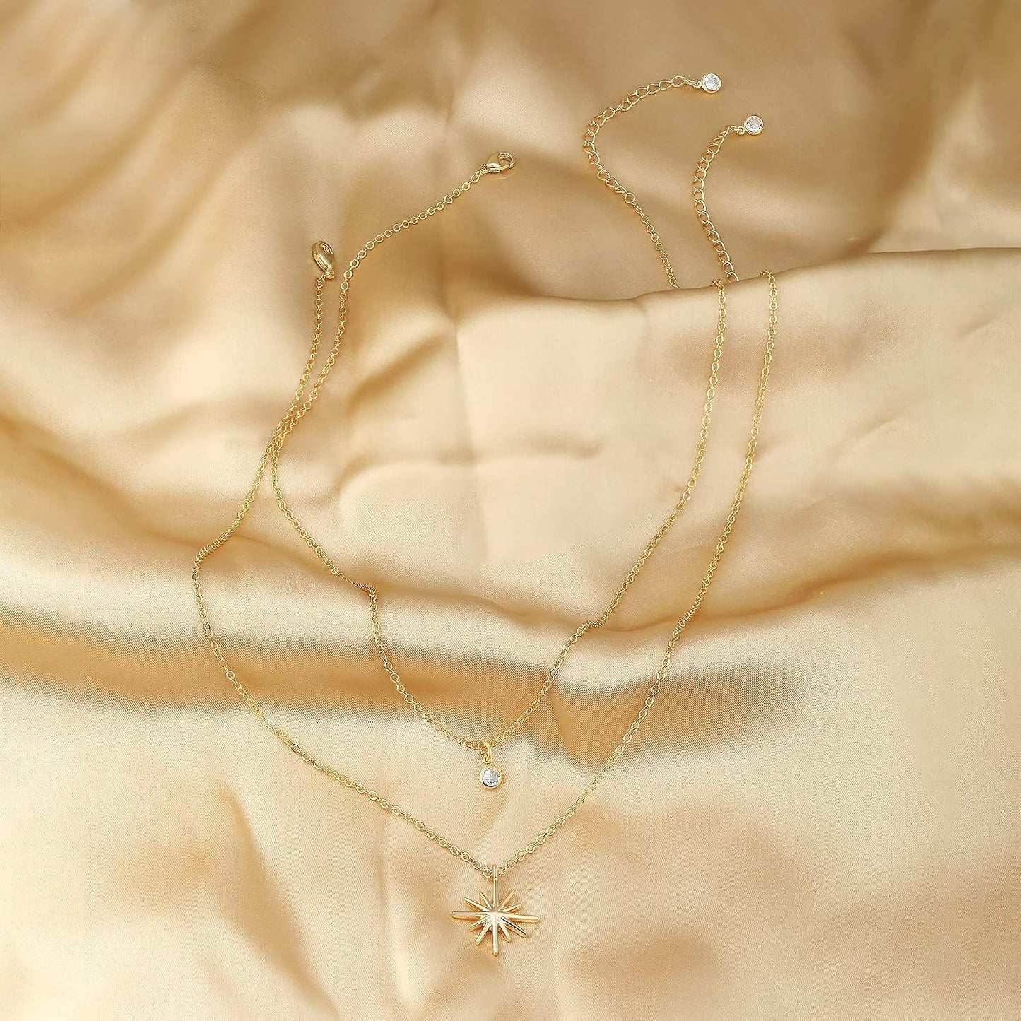 NECOCY - Collares delicados chapados en oro de 14k\/plata con circo...