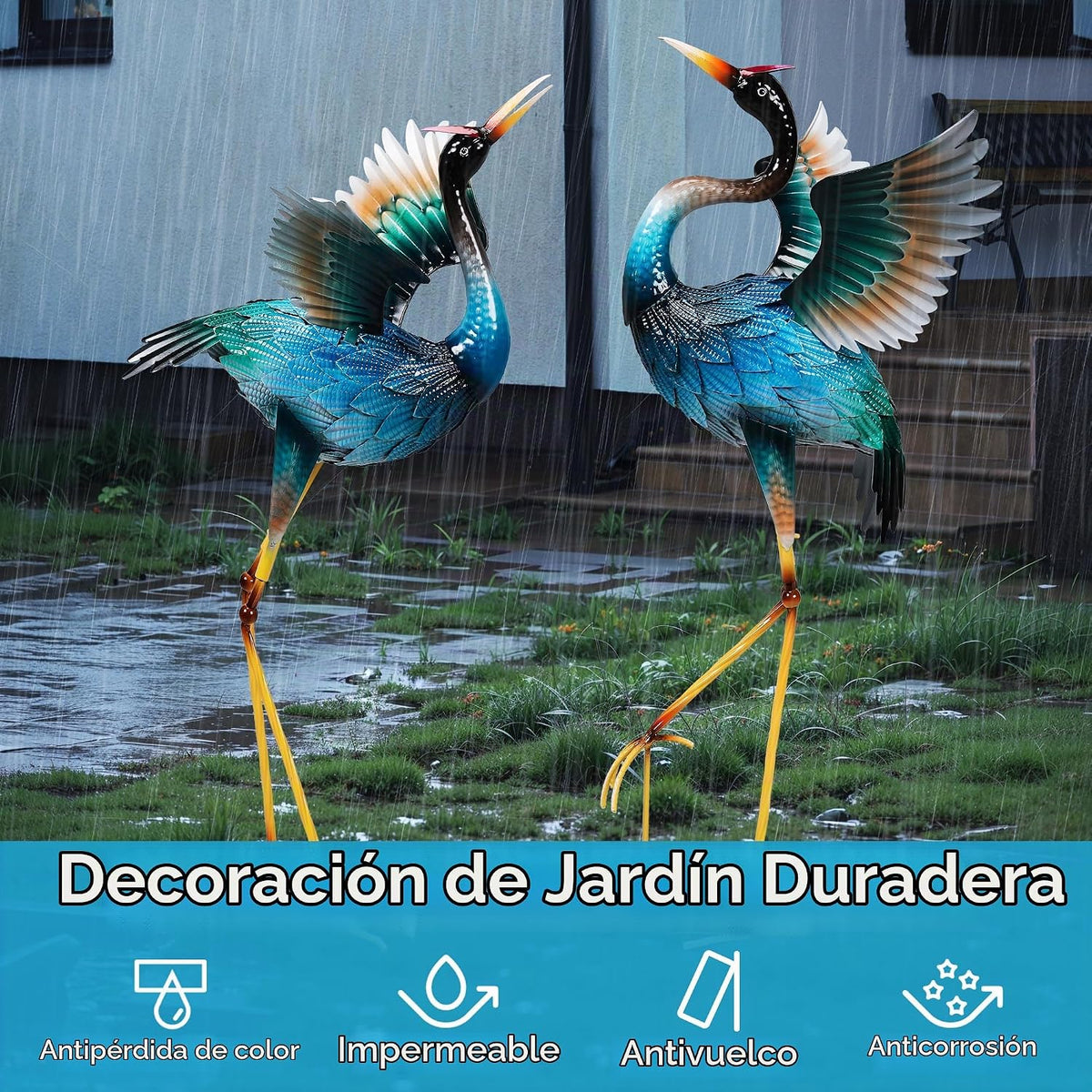 Estatuas de jardín Ruifabo, grandes esculturas de grúa de metal, es...