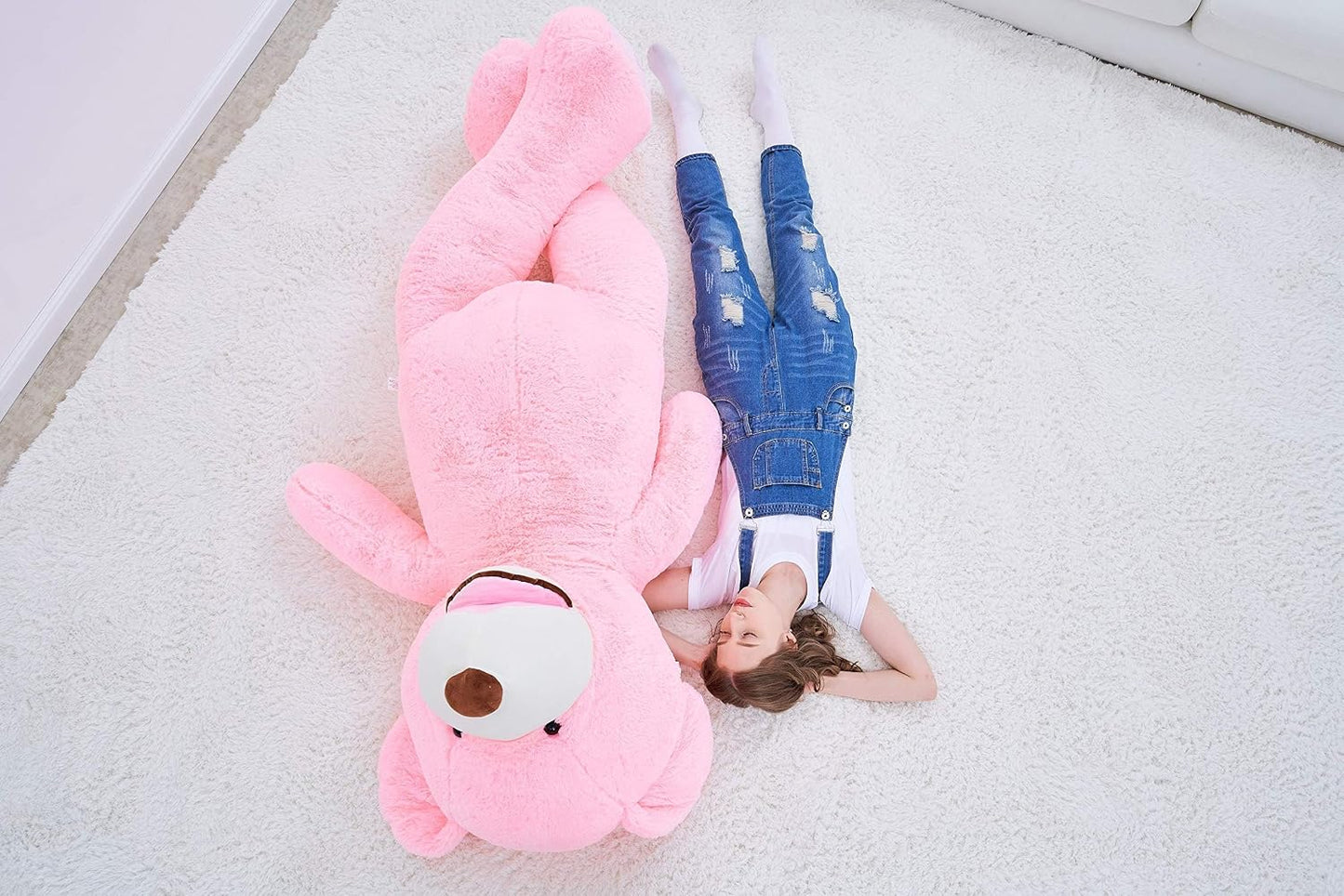 IKASA - Oso de peluche gigante, animales de juguete (Rosa, 78 pulga...