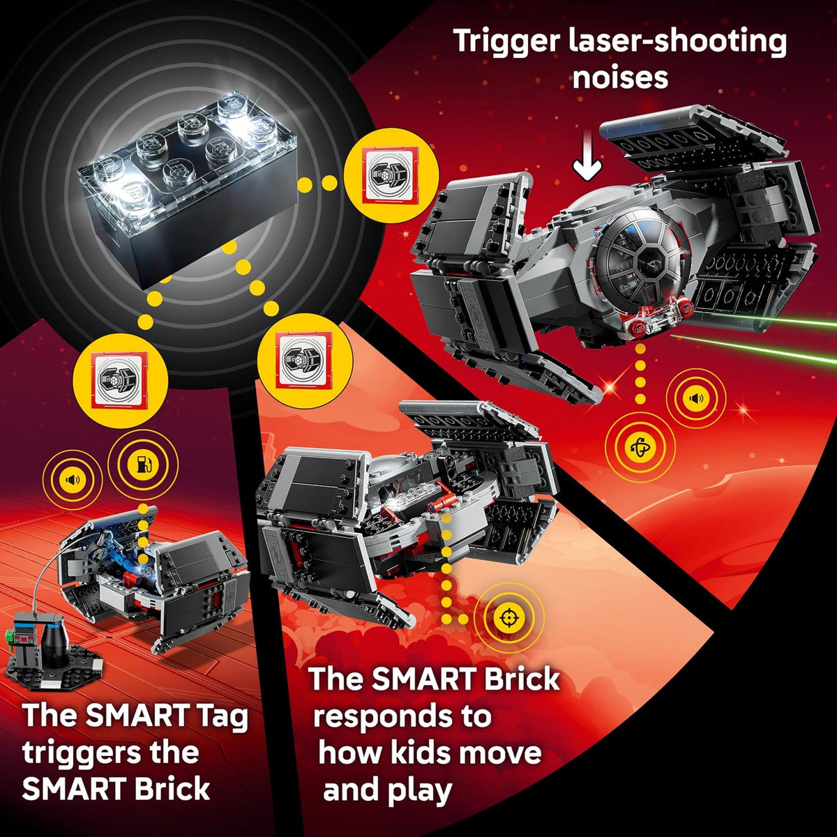 LEGO Star Wars SMART Play: Juego de construcción interactivo Tie Fi...