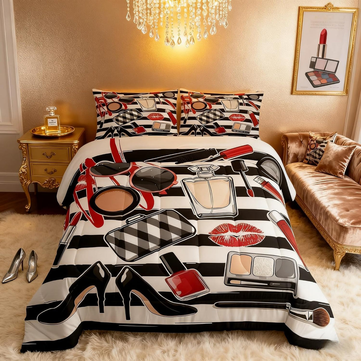 Homewish Makeups - Juego de edredón tamaño Queen, juego de ropa de...