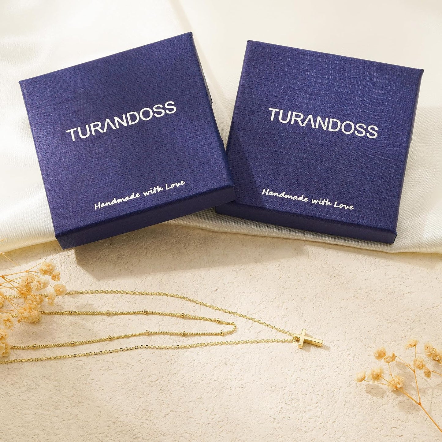 Turandoss Collar de Cruz de Oro para Mujeres - Delicado Collar de C...