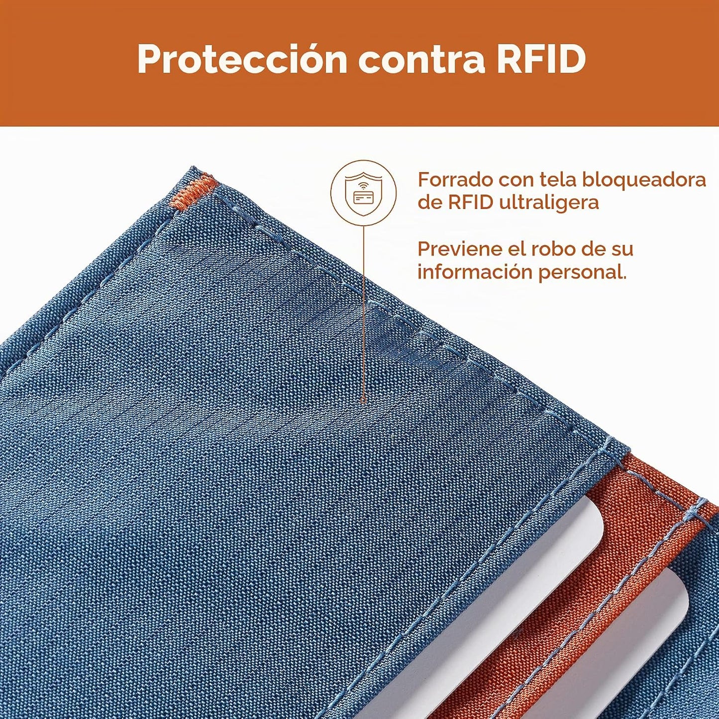 Allett Cartera híbrida para tarjetas, nailon, bloqueo RFID, diseño...