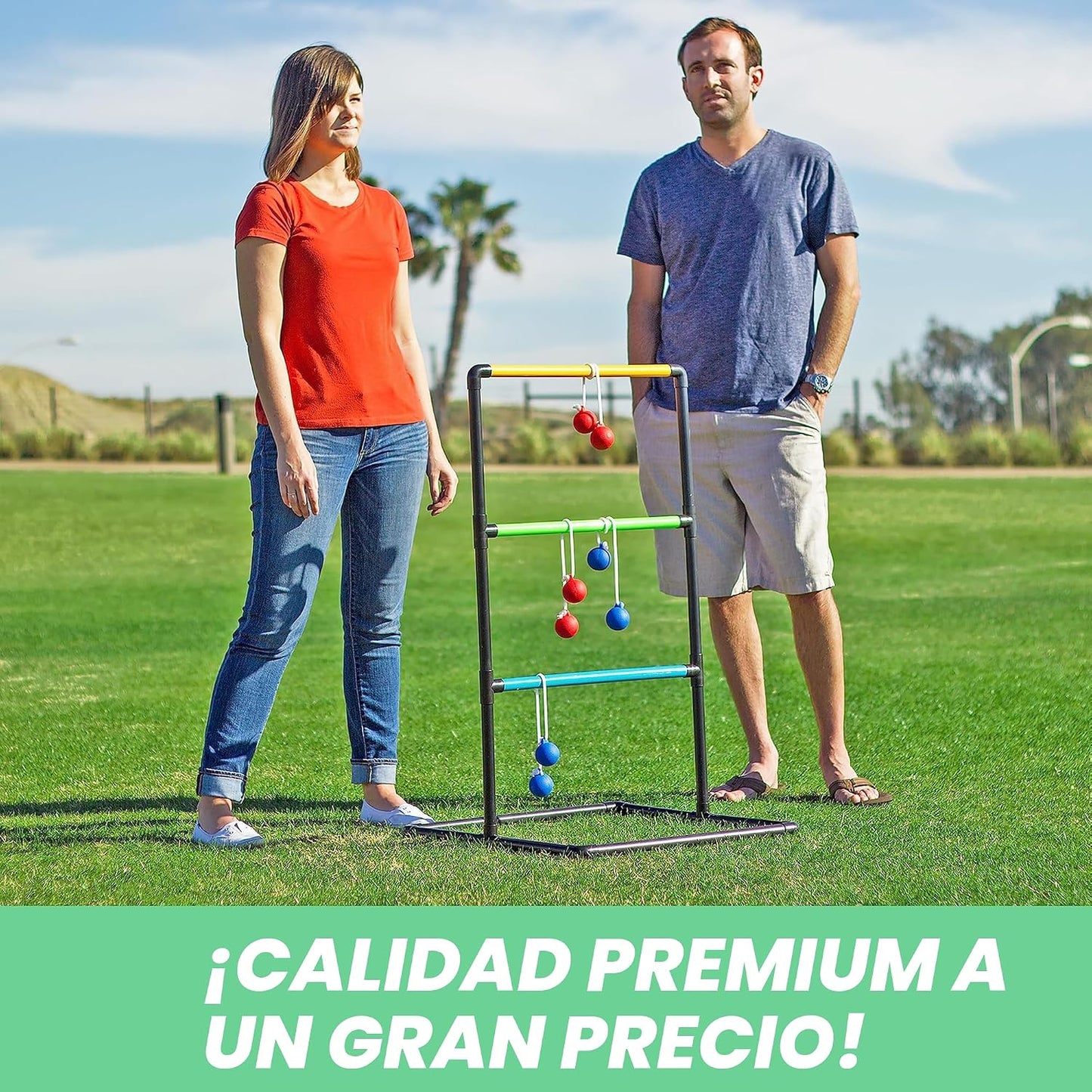 GoSports Juego de lanzamiento de escalera para interiores y exterio...