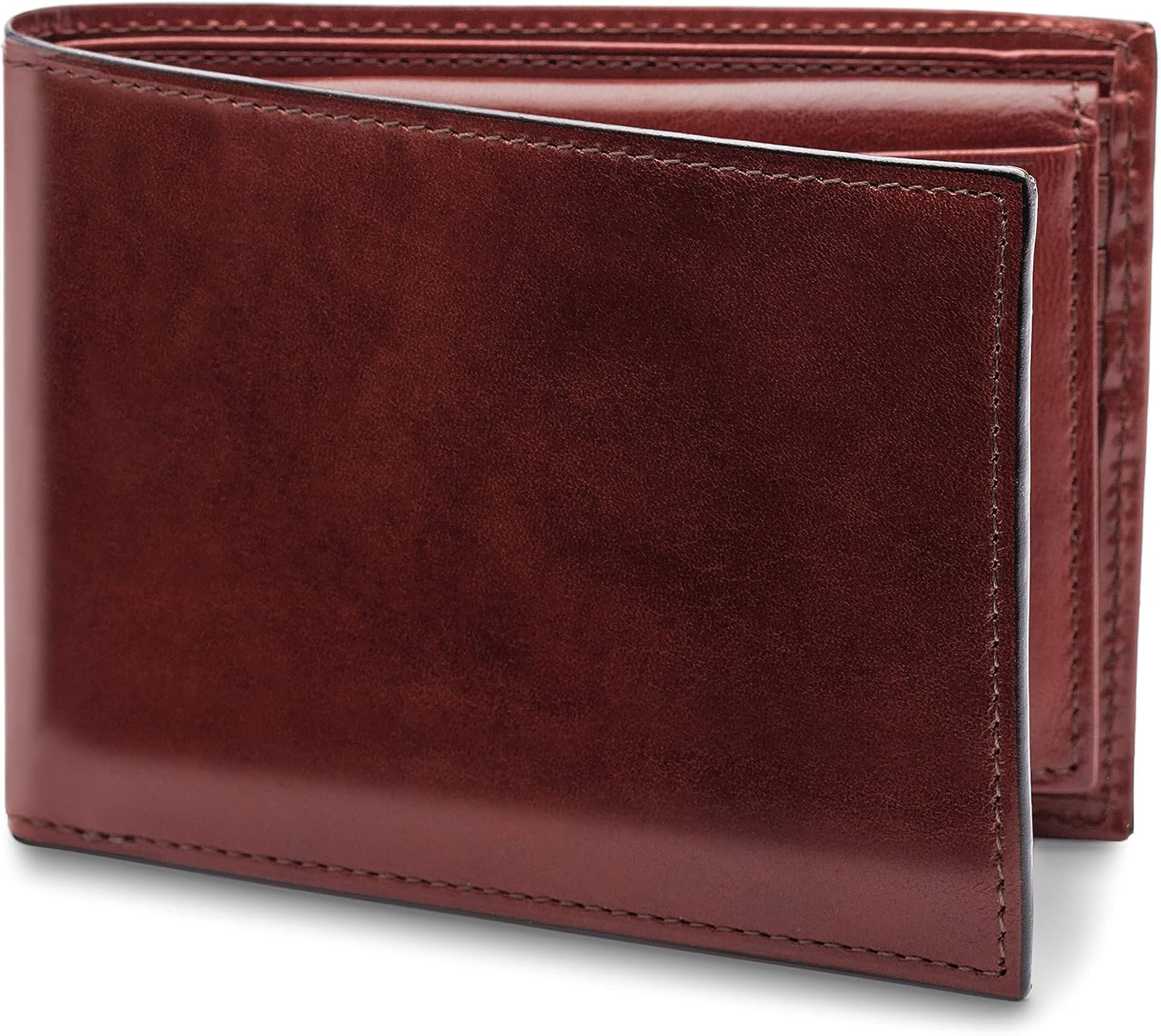 Bosca Billetera de cuero italiano de crédito para hombre con tarjet...