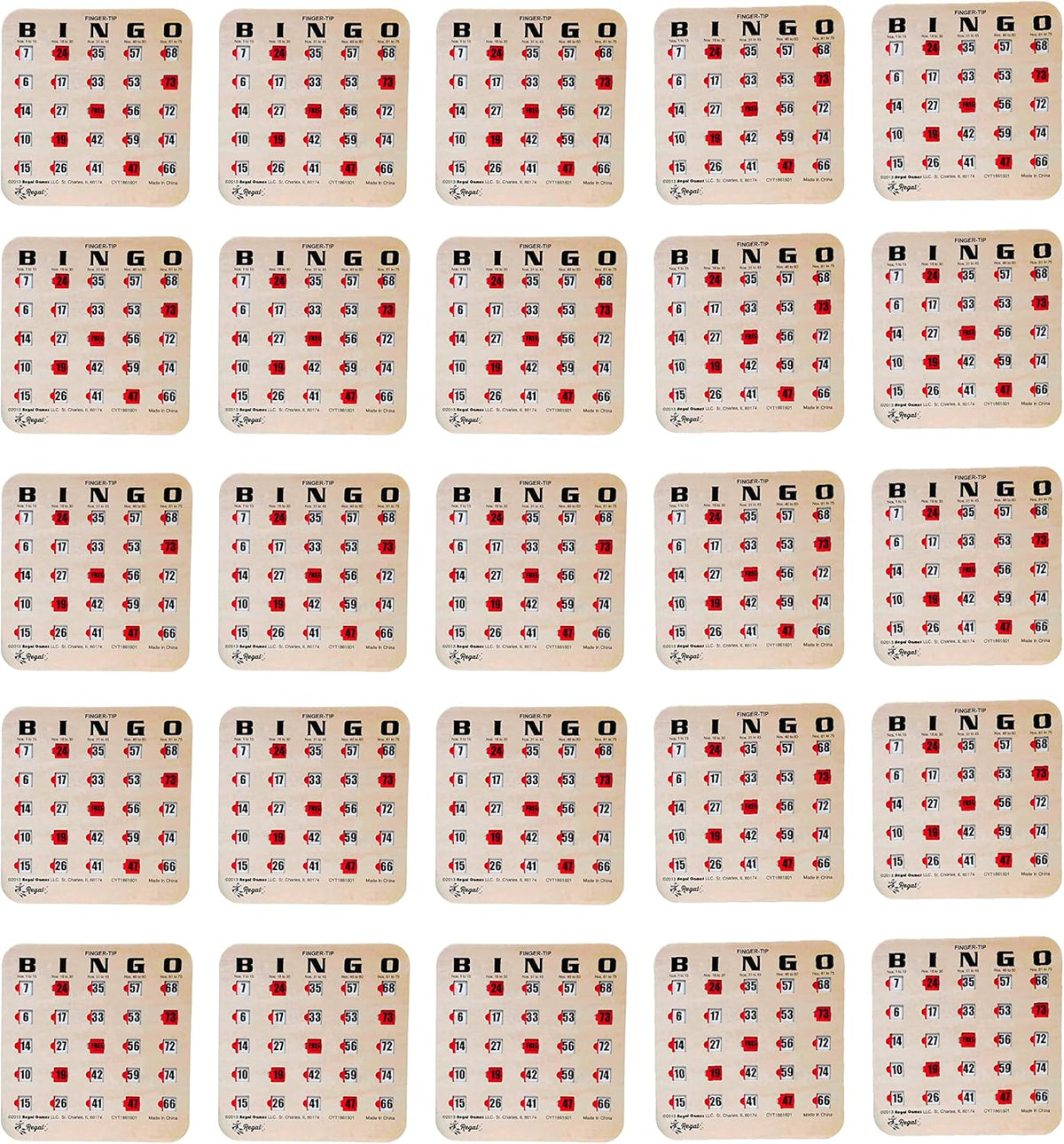 Cartas de bingo a granel de Regal Bingo con ventanas deslizantes -...