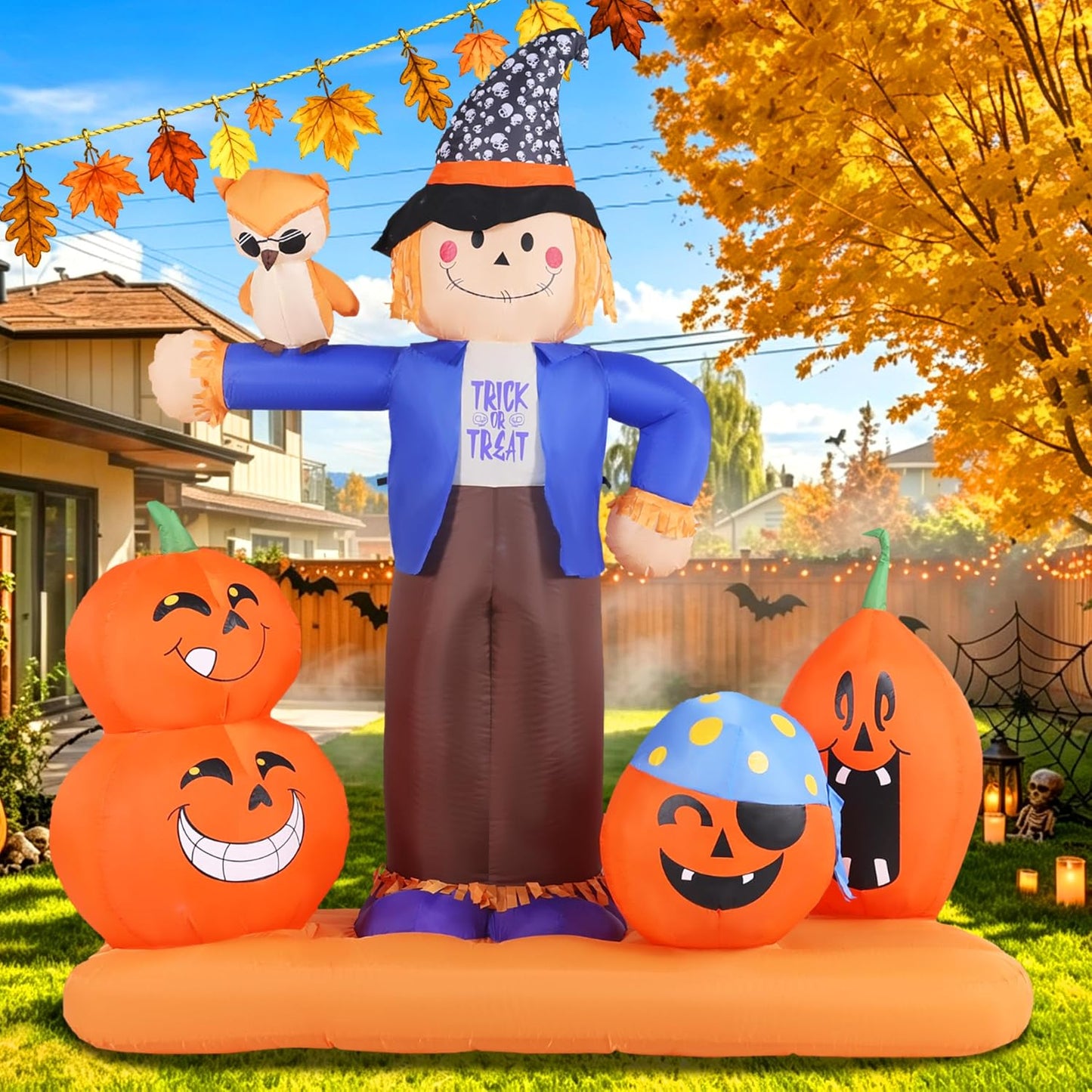 GIFTFIND Decoraciones inflables de Halloween de 7.22 pies para exte...