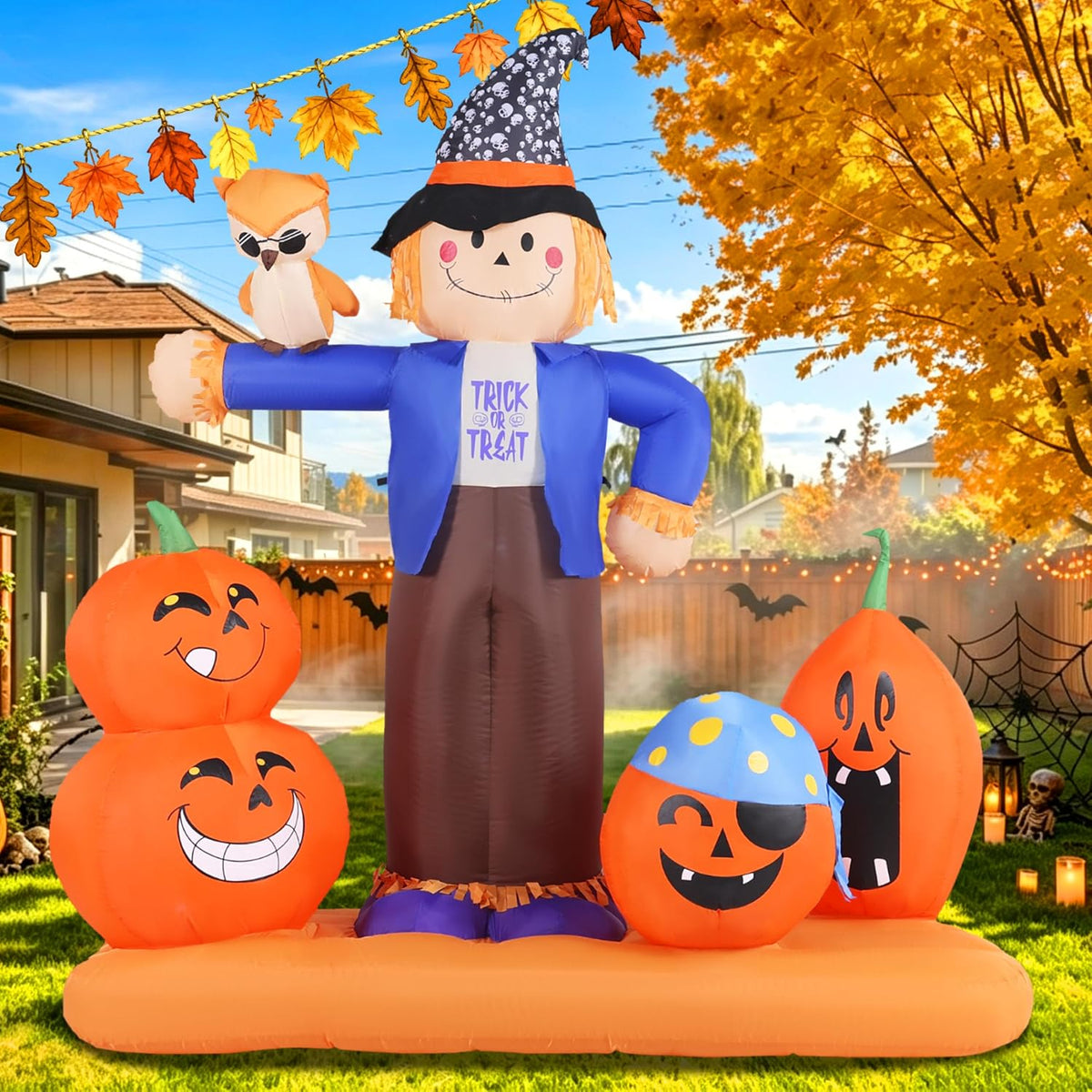 GIFTFIND Decoraciones inflables de Halloween de 7.22 pies para exte...