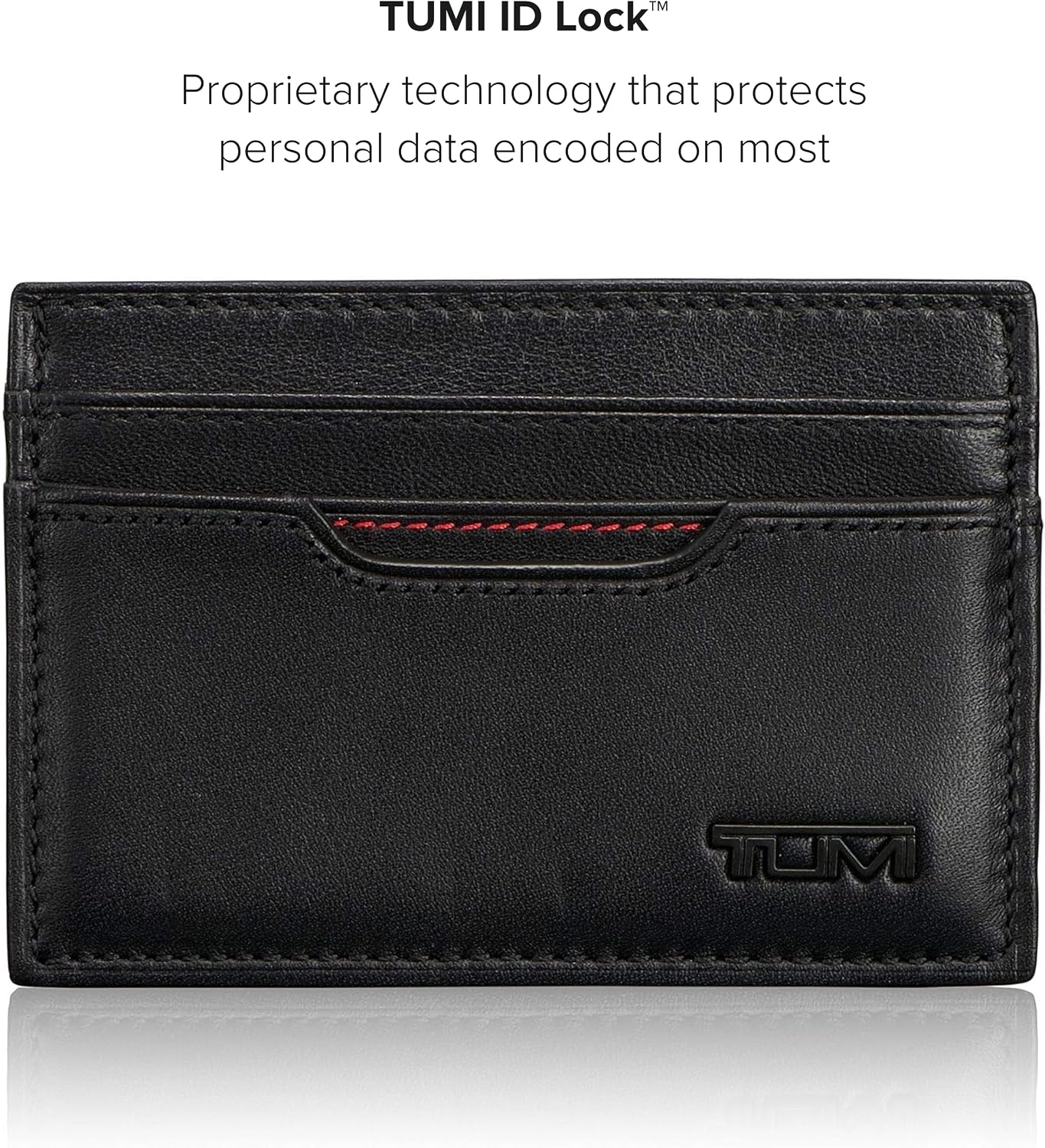 TUMI Delta - Funda de identificación delgada para hombre, Negro -