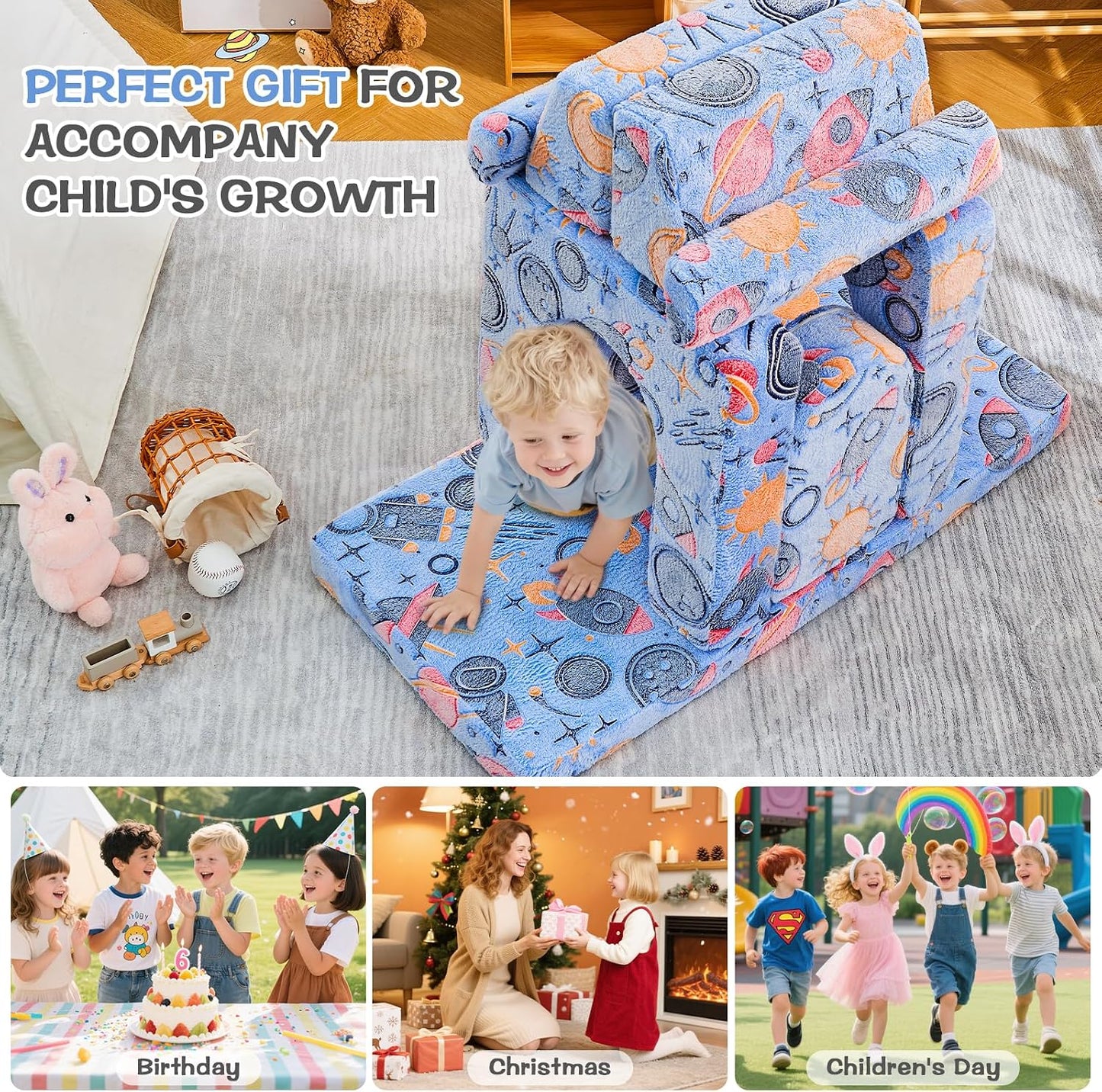 IFNOW Sofá de juego modular para niños, sofá para niños pequeños, s...