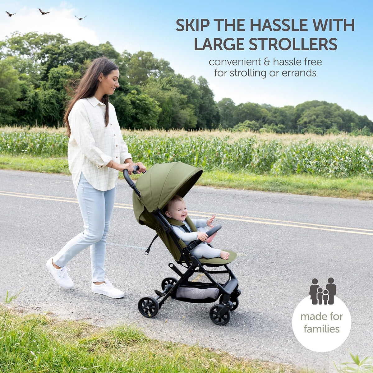 Cochecito de viaje ligero para bebés y niños pequeños - Cochecito f...