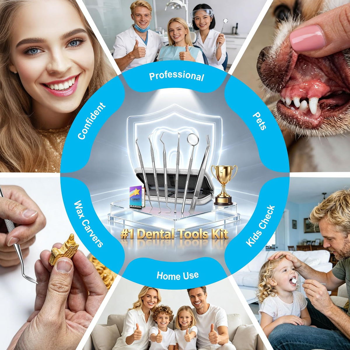 G.CATACC Herramientas dentales, herramientas dentales de limpieza d...