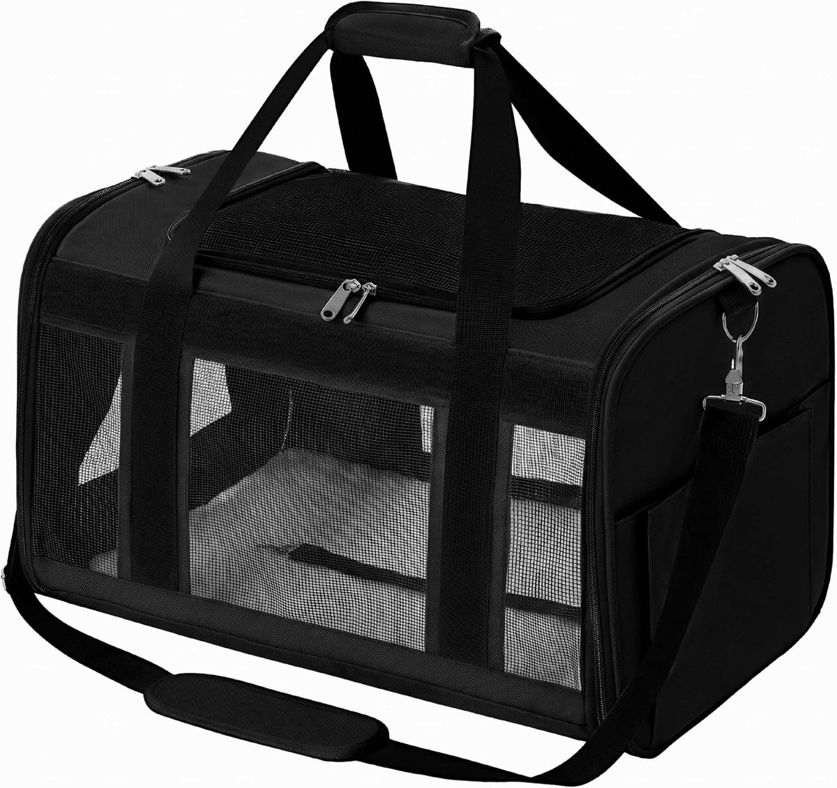 Transportador para gatos extragrande, transportador plegable para m...