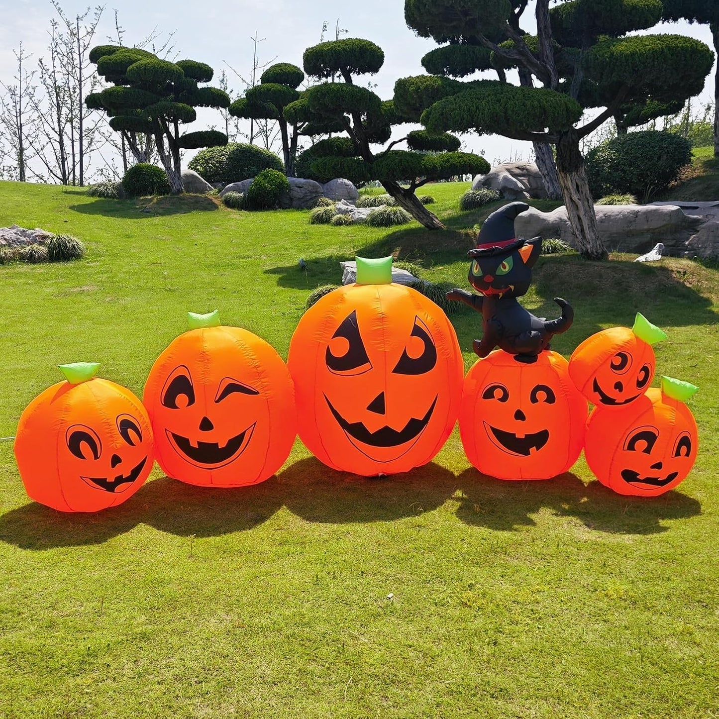 YOUBEMAGIC Parche de calabaza inflable de Halloween de 10 pies de l...