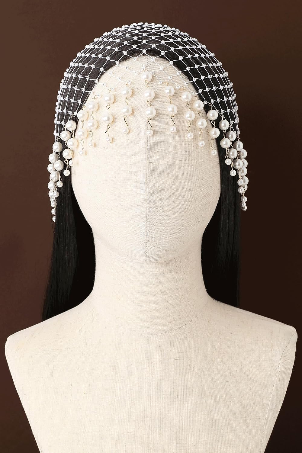 Coucoland Cubierta de pelo con cuentas de diamantes de imitación, e...