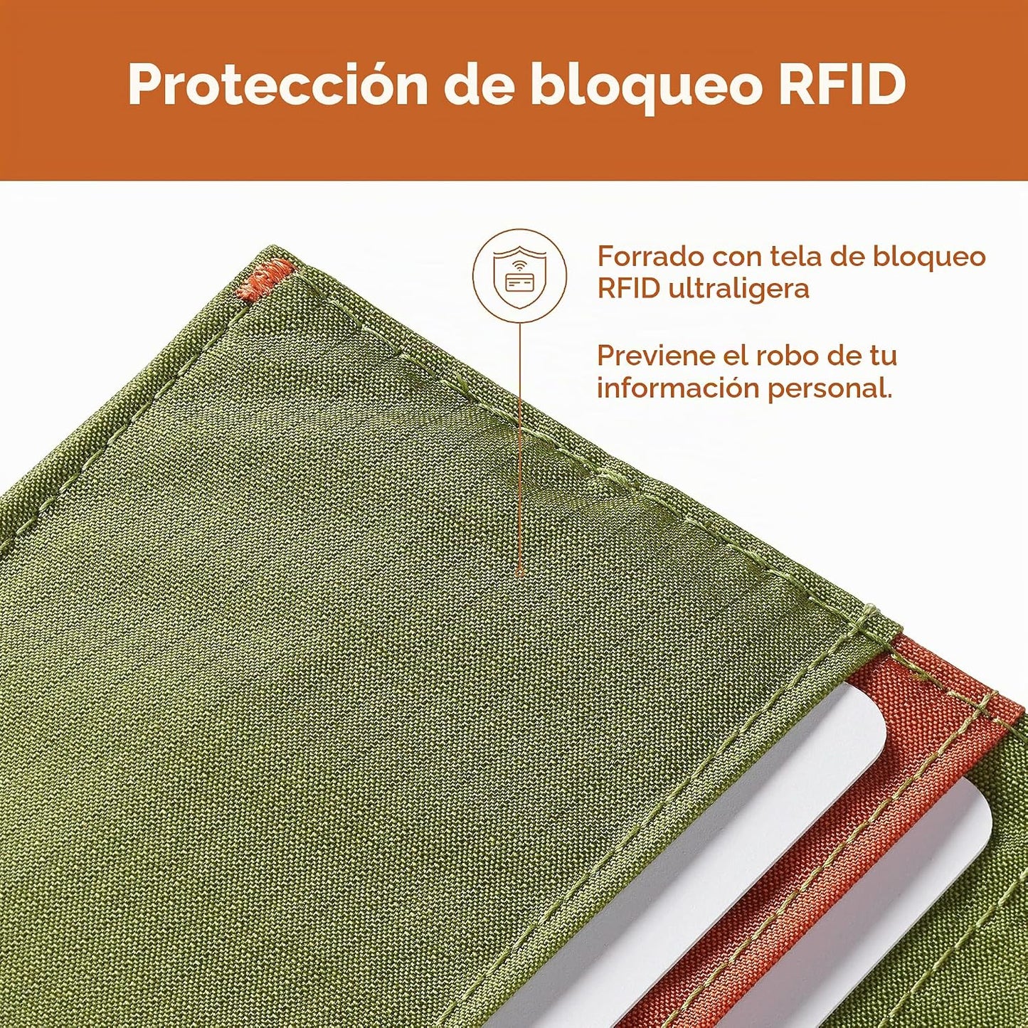 Allett Cartera híbrida para tarjetas, nailon, bloqueo RFID, diseño...