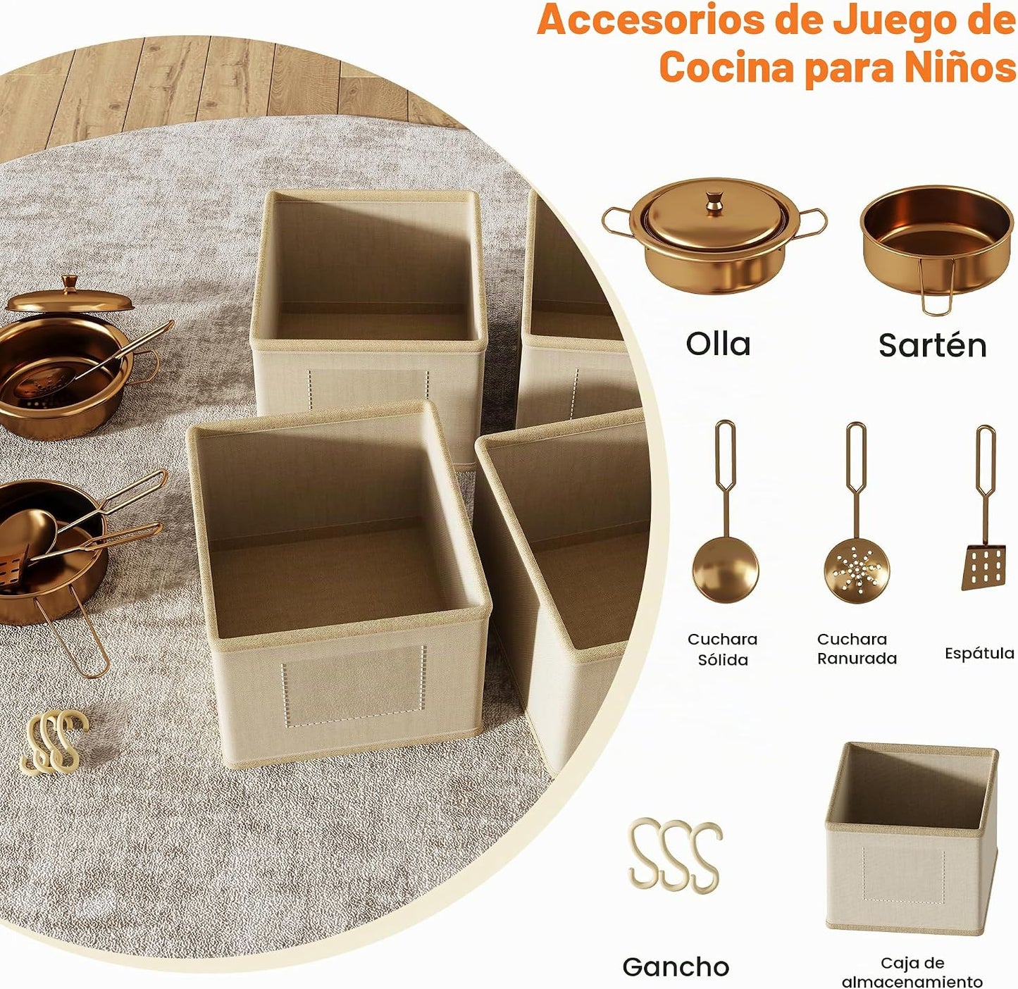 knoworld Cocina de Juego para Niños, Juego de Cocina de Madera con...