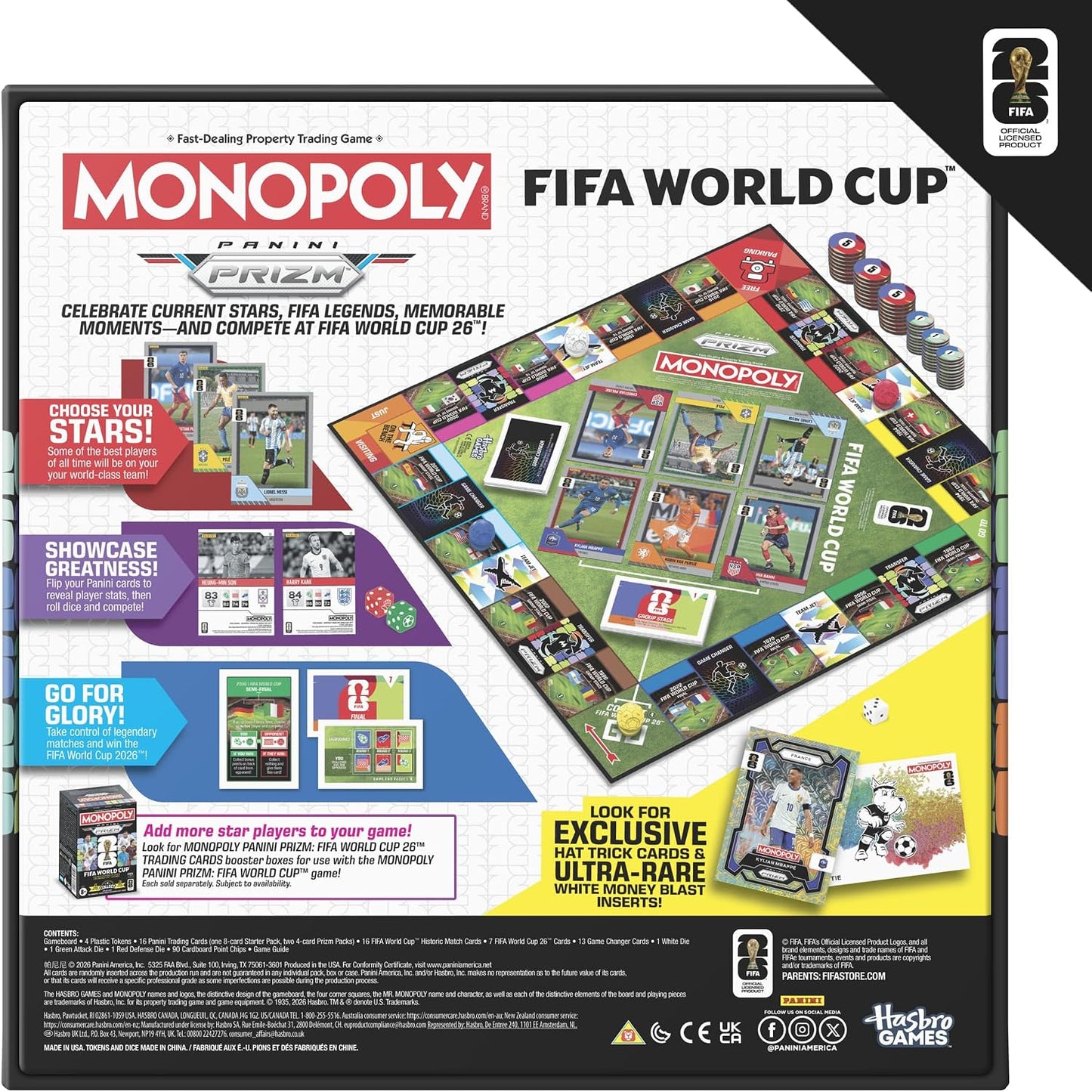 Monopoly Panini Prizm: Juego de mesa de fútbol de la Copa Mundial d...