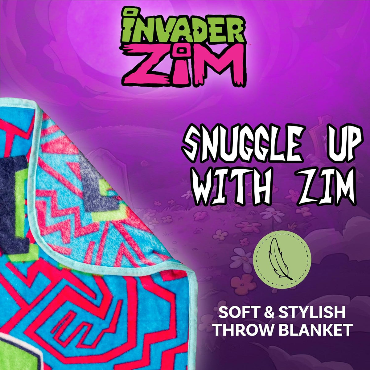 Silver Buffalo Invader Zim I Don't Like You - Manta de forro po...