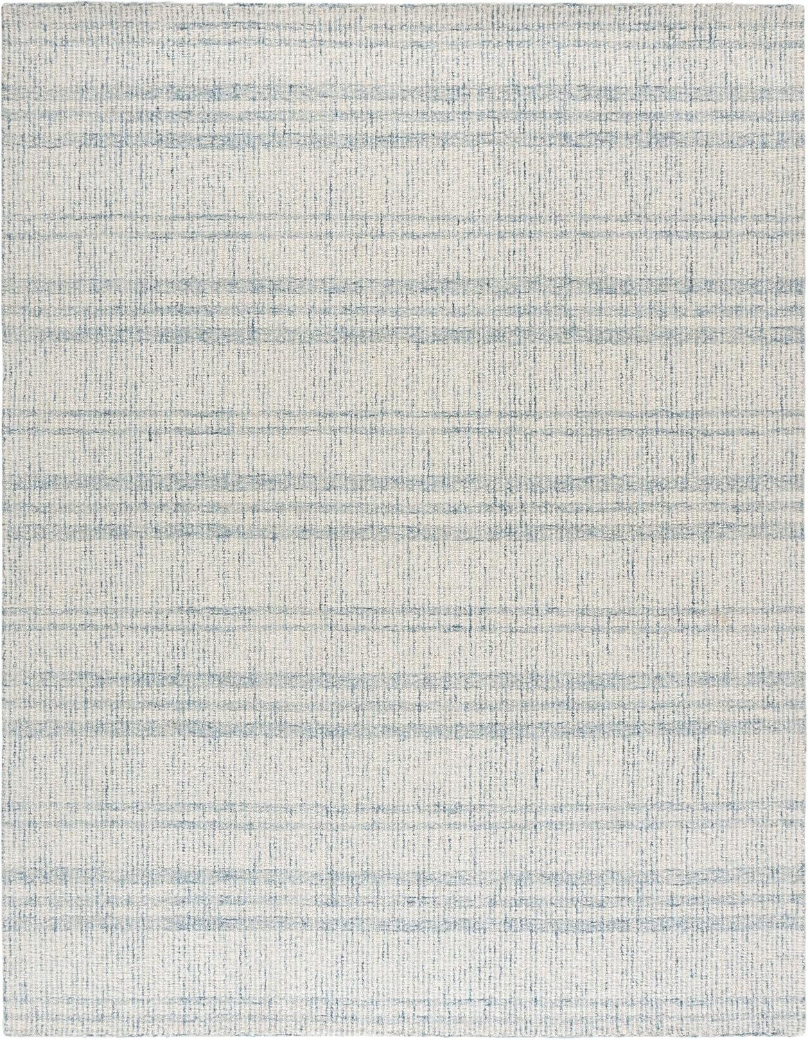 SAFAVIEH Alfombra abstracta 9x12, lana hecha a mano grande azul y m...