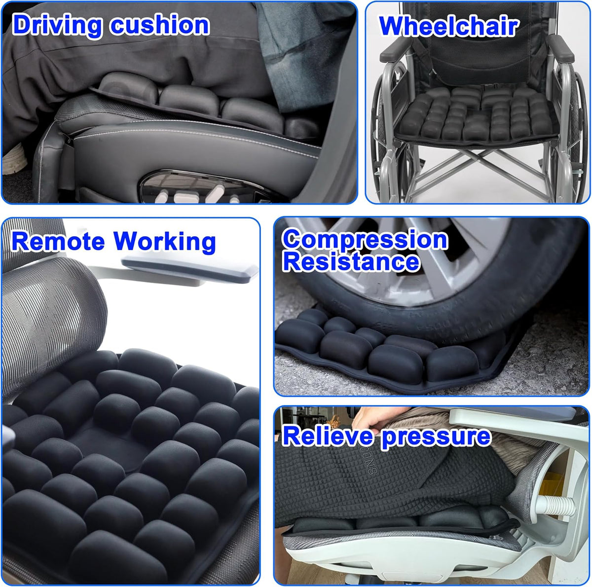 MTGKY Sondor Cojín de viaje, portátil y ajustable, cojín de asiento...