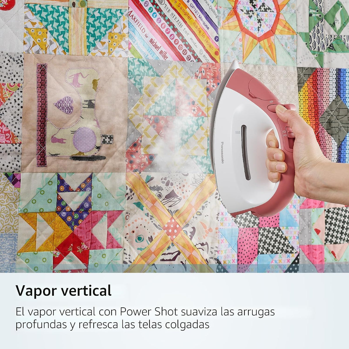 Plancha de vapor inalámbrica Panasonic, Compacta, Ligera, con estac...