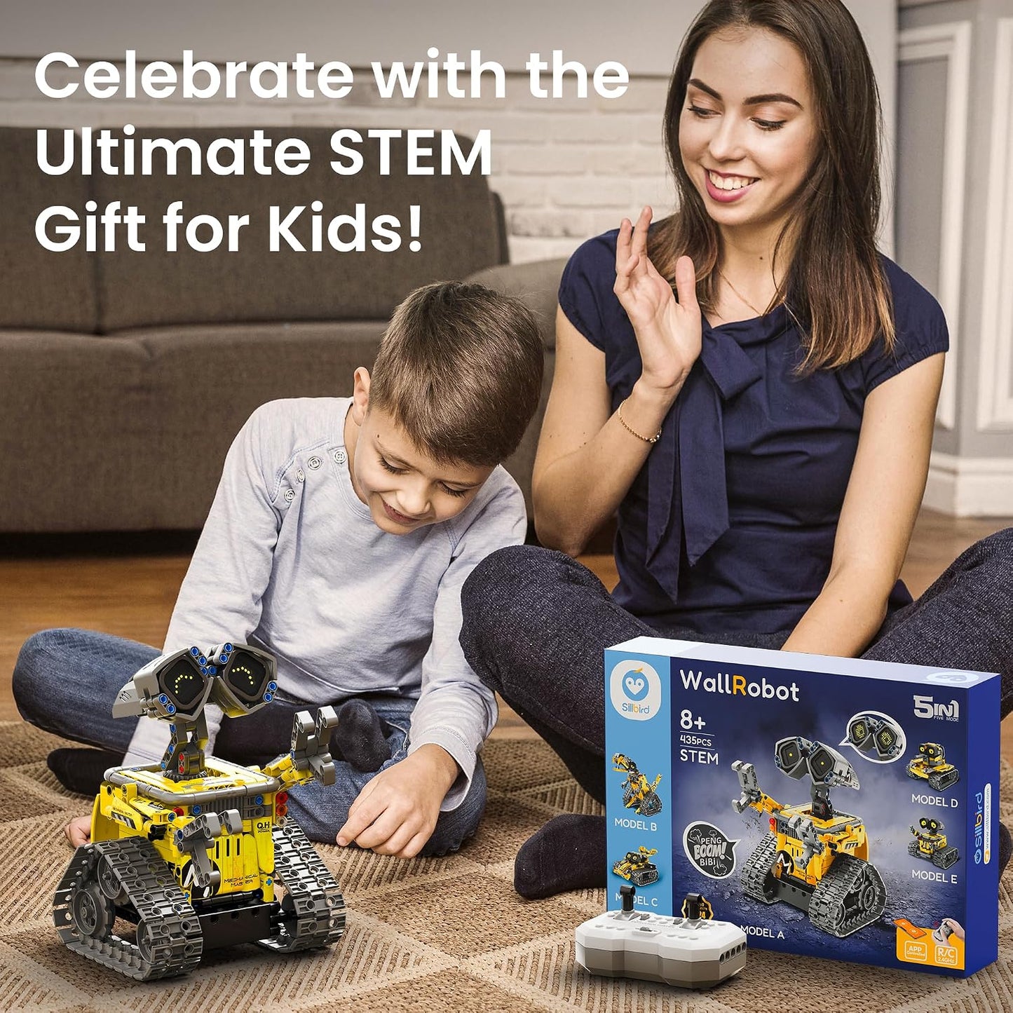 Sillbird Robot Kit de construcción con control remoto STEM regalo p...