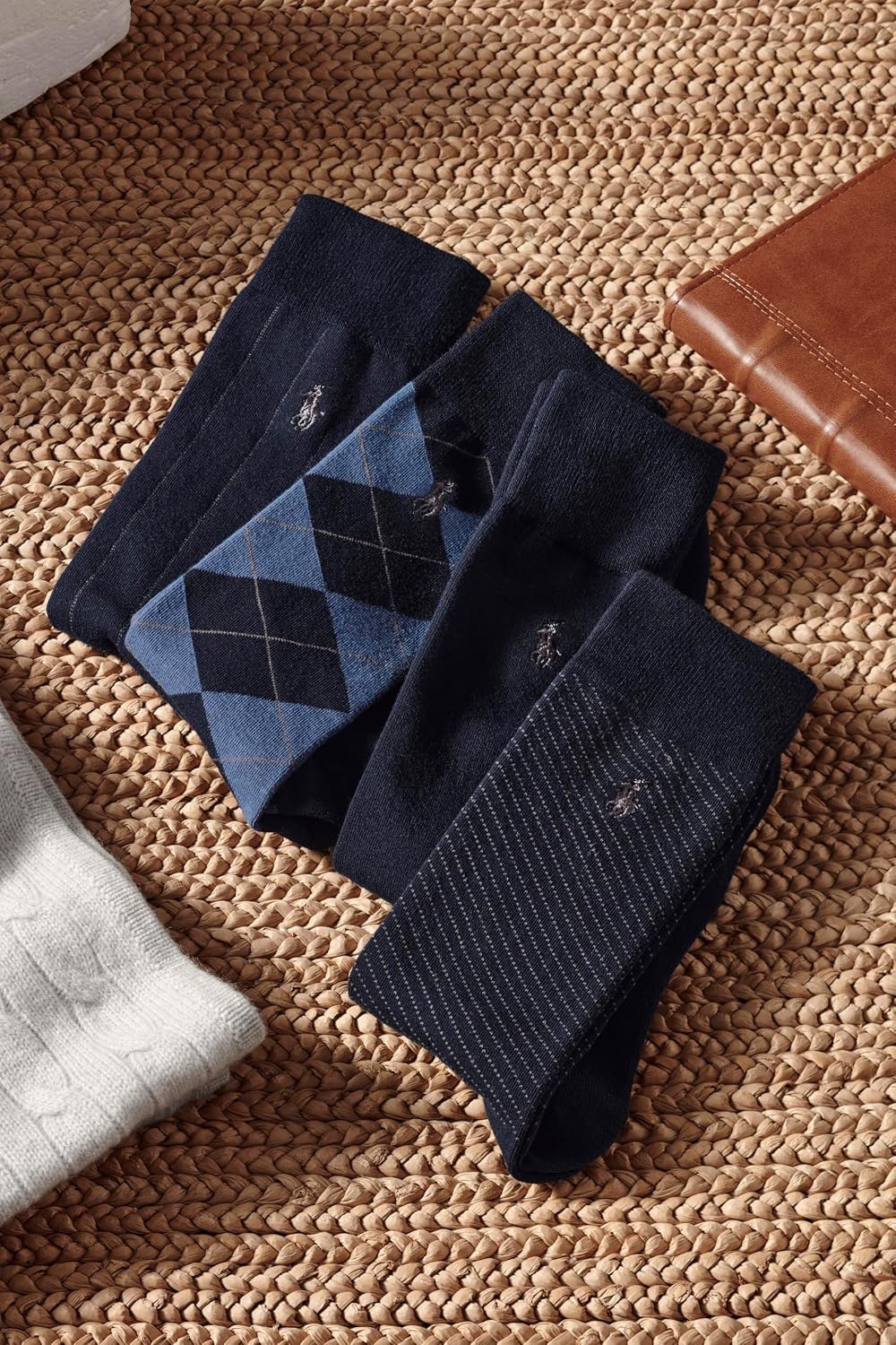POLO RALPH LAUREN Calcetines de vestir con patrones surtidos para h...