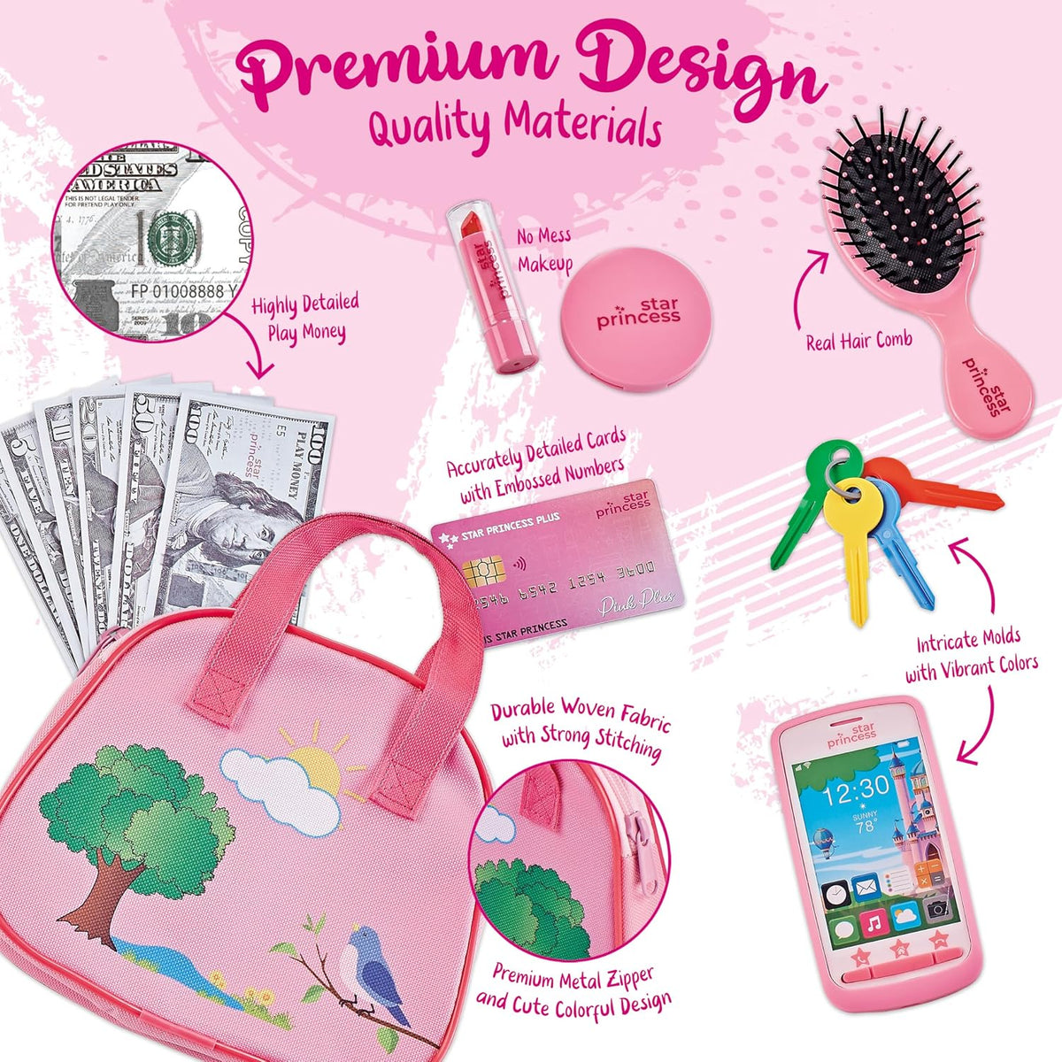 Bolsa de juguete para niñas pequeñas de 3, 4, 5, 6 años, regalo de...