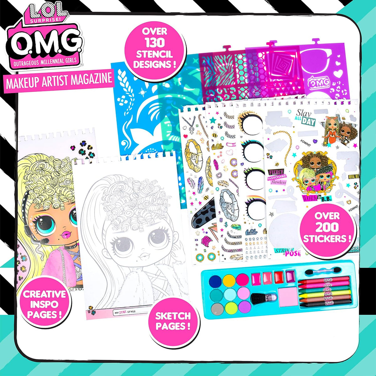 Horizon Group USA Kit de revista para maquilladores, LOL OMG | Libr...