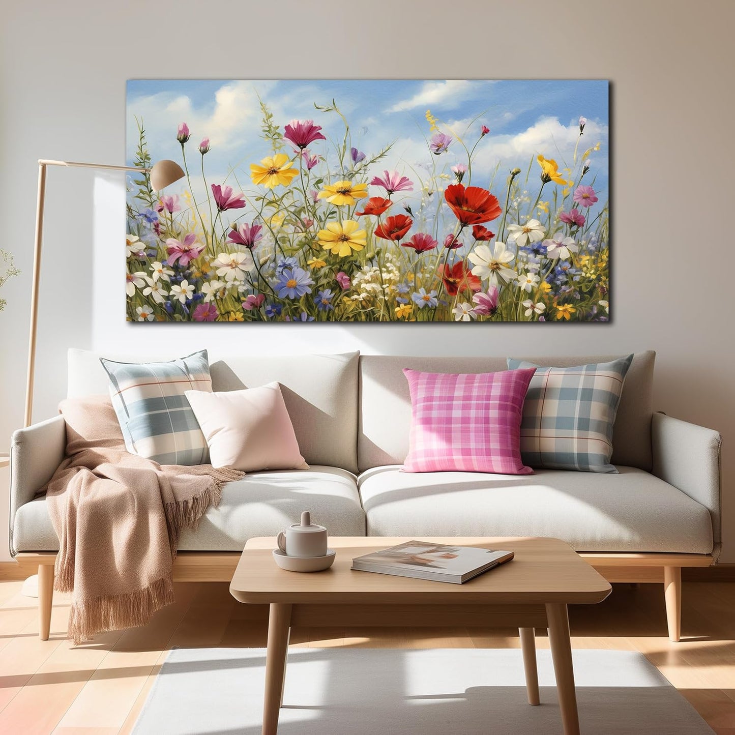 MDHKVPM Arte de Lienzo de Flores para Pared de Oficina para Mujeres...