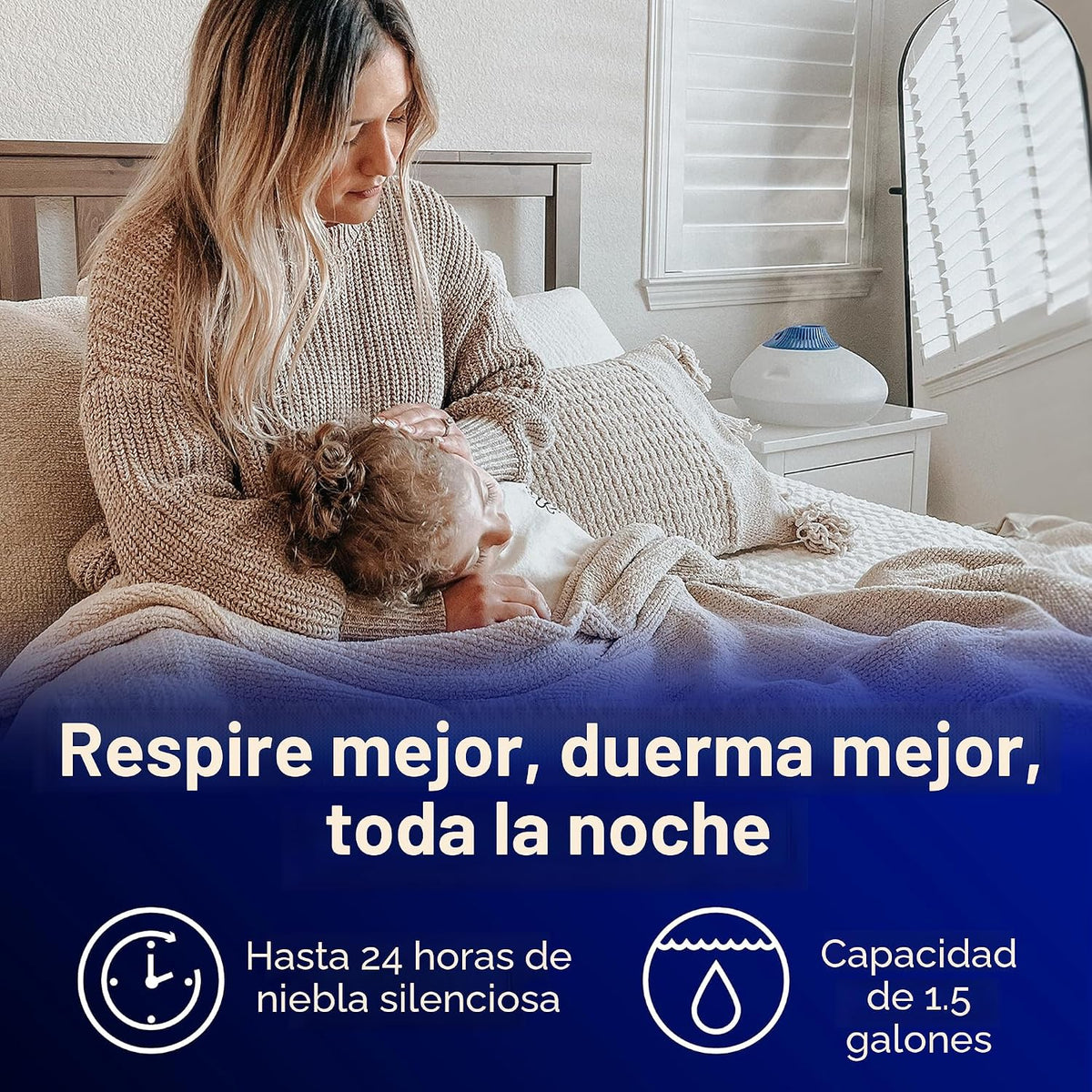 Vicks Vaporizador y humidificador de vapor caliente de 1.5 galones,...