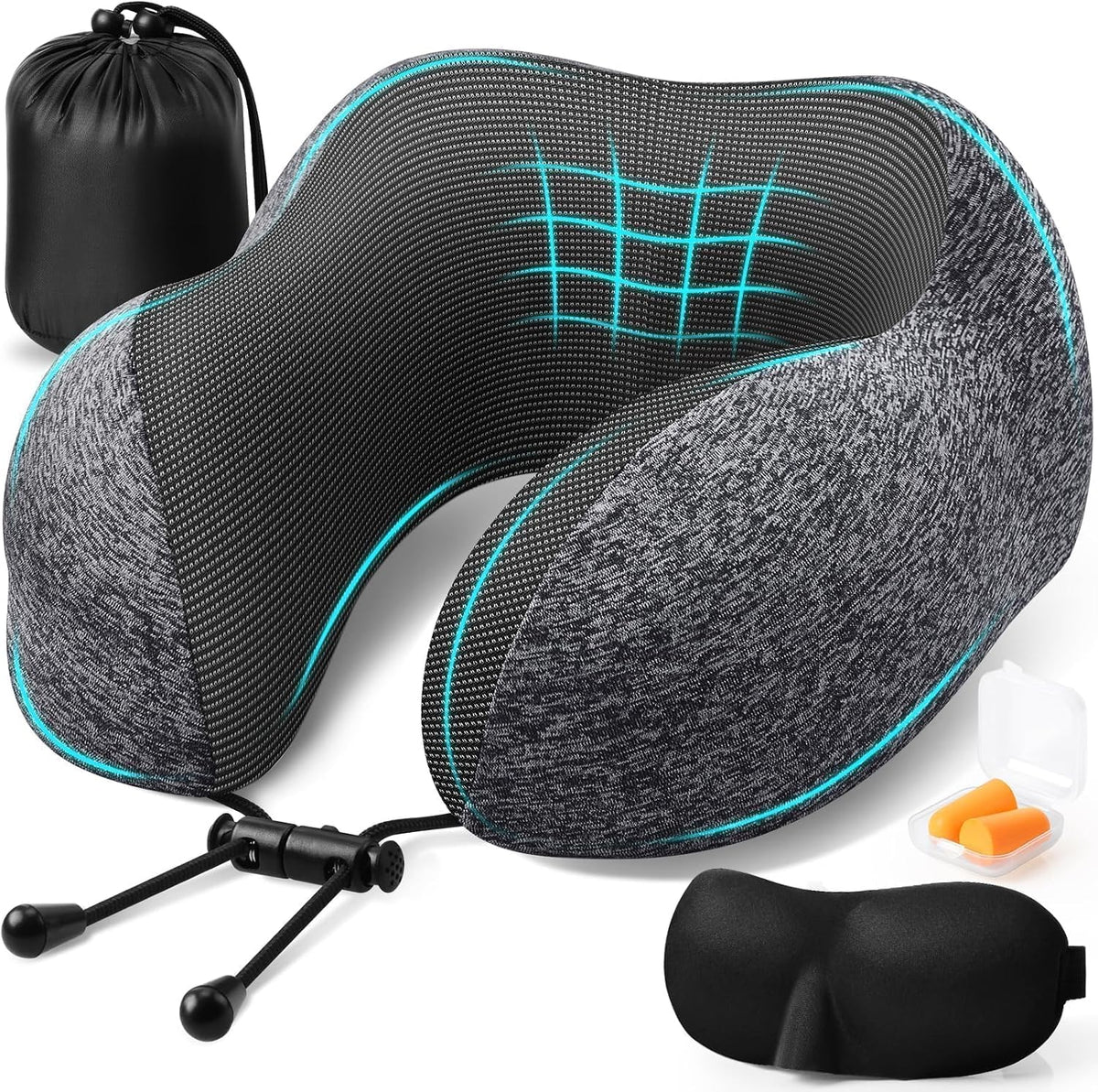 ExploreBliss Almohada de Viaje, Almohadas de Viaje para Dormir en A...