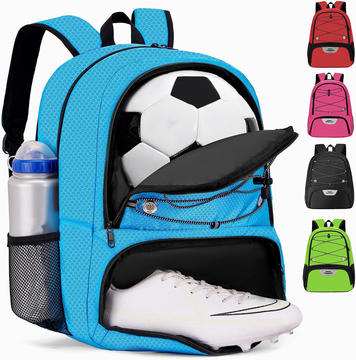 Hsmihair - Mochila de fútbol juvenil - Mochila para fútbol y balonc...
