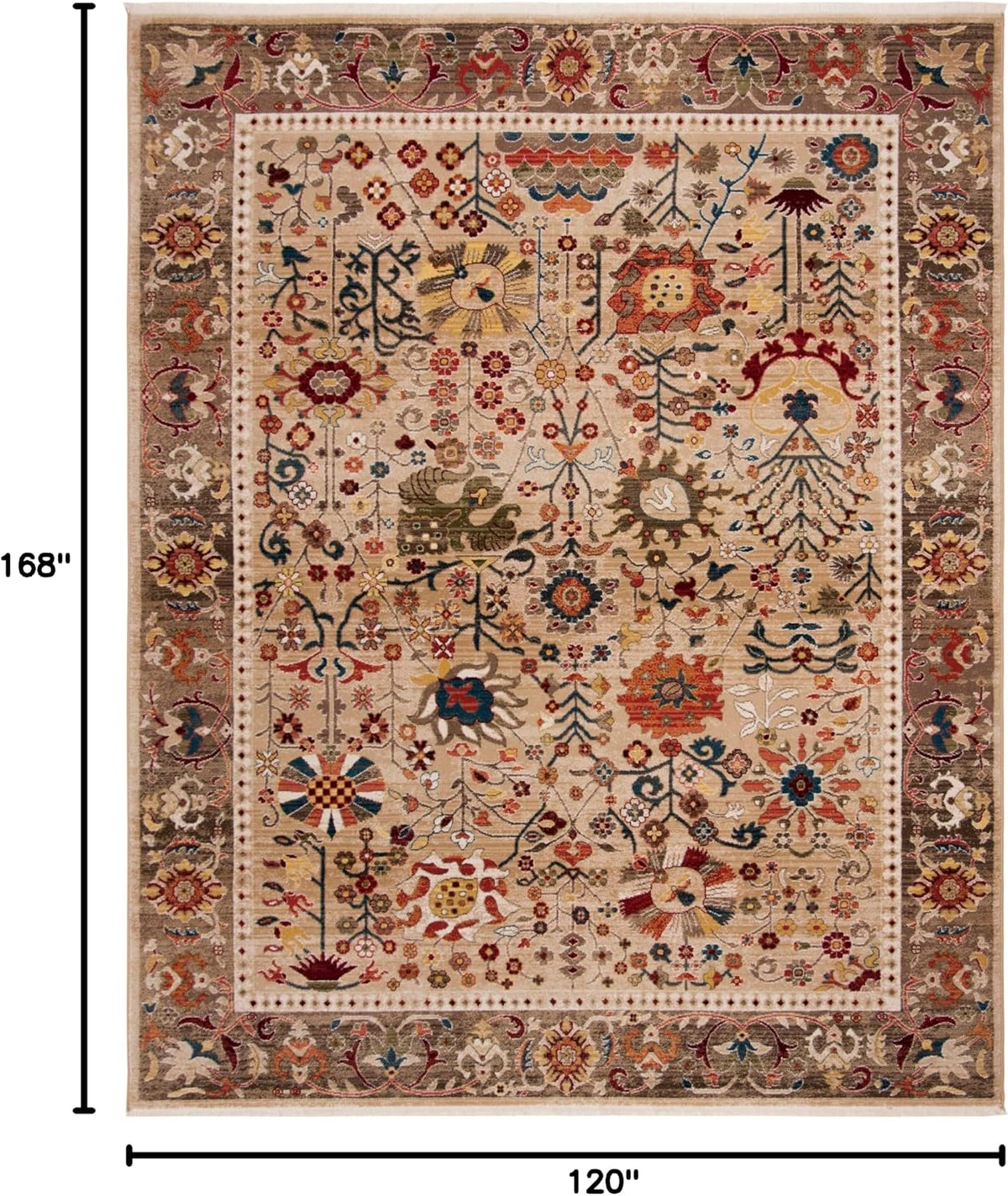 SAFAVIEH Kashan Collection - Alfombra de área de 10 x 14 pies, colo...