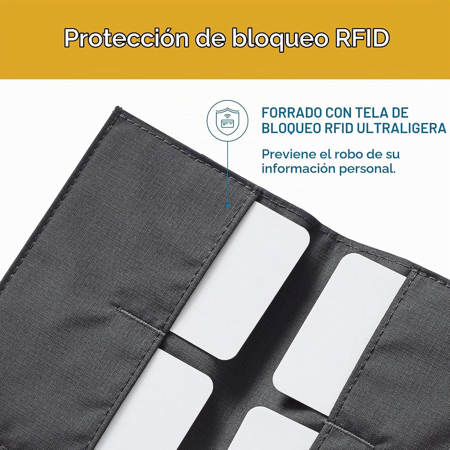 Allett Cartera Original | Delgada, Minimalista | Bloqueo RFID, Dobl...