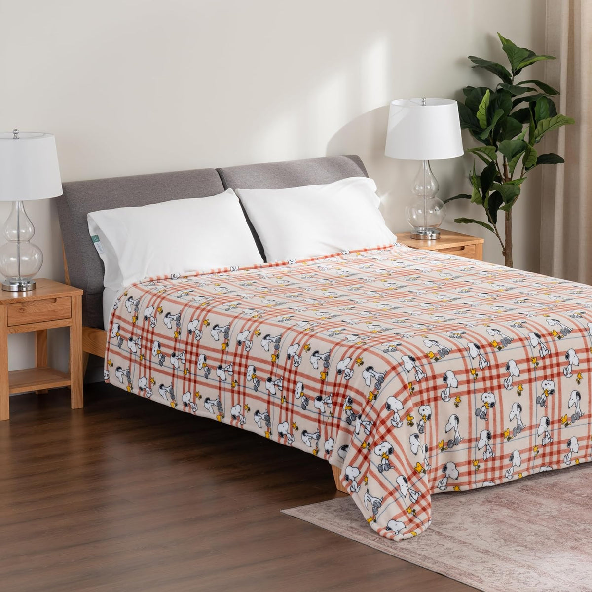 Berkshire Blanket Peanuts® VelvetLoft® - Manta de felpa de Snoopy d...