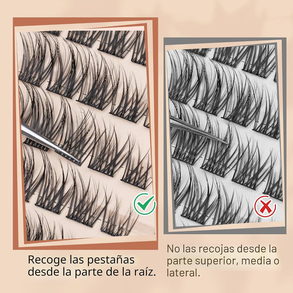 TOOCHUNAG Wispy - Extensiones de pestañas en racimo naturales, 3D,...