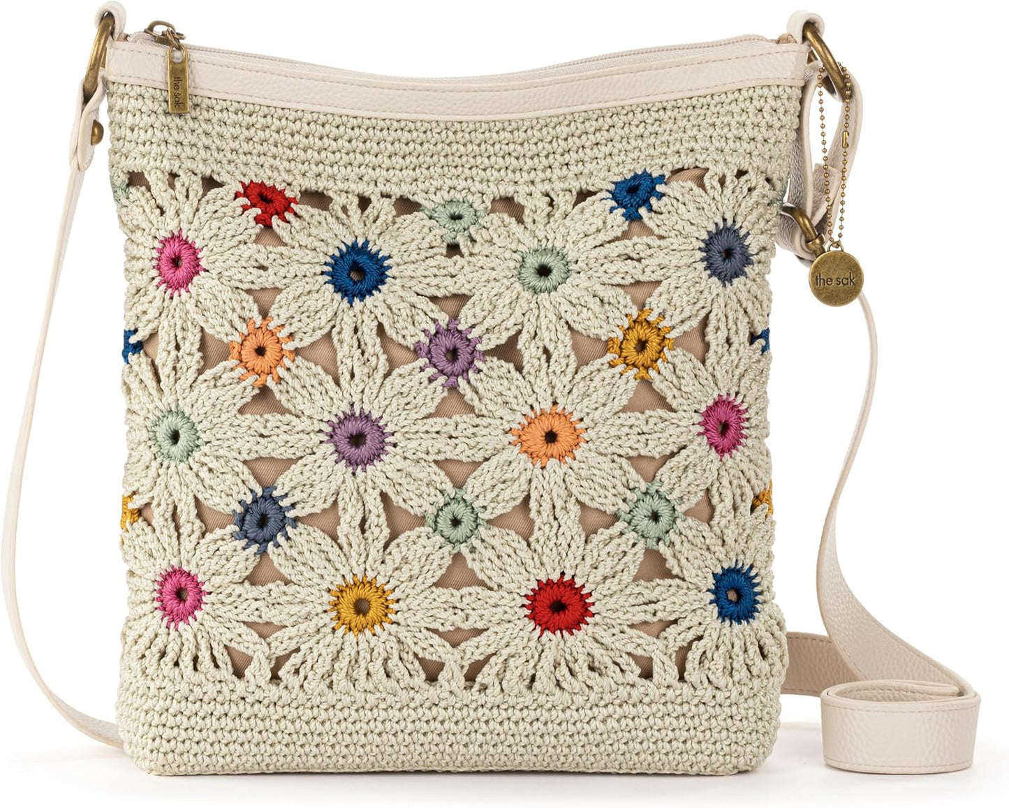 The Sak Lucia - Bolso cruzado de ganchillo, bolso convertible con c...